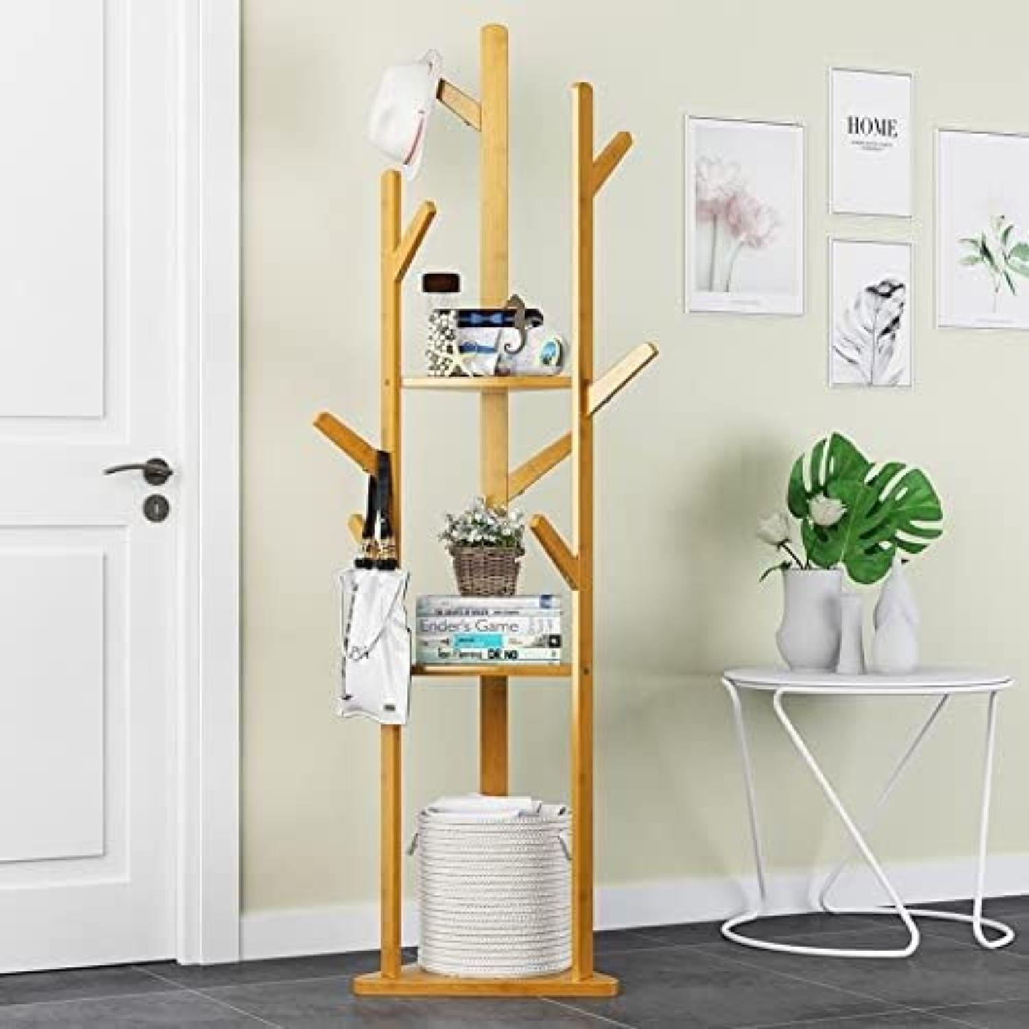 Perchero Triangular Colgador Bamboo Minimalista 170x36cm-3