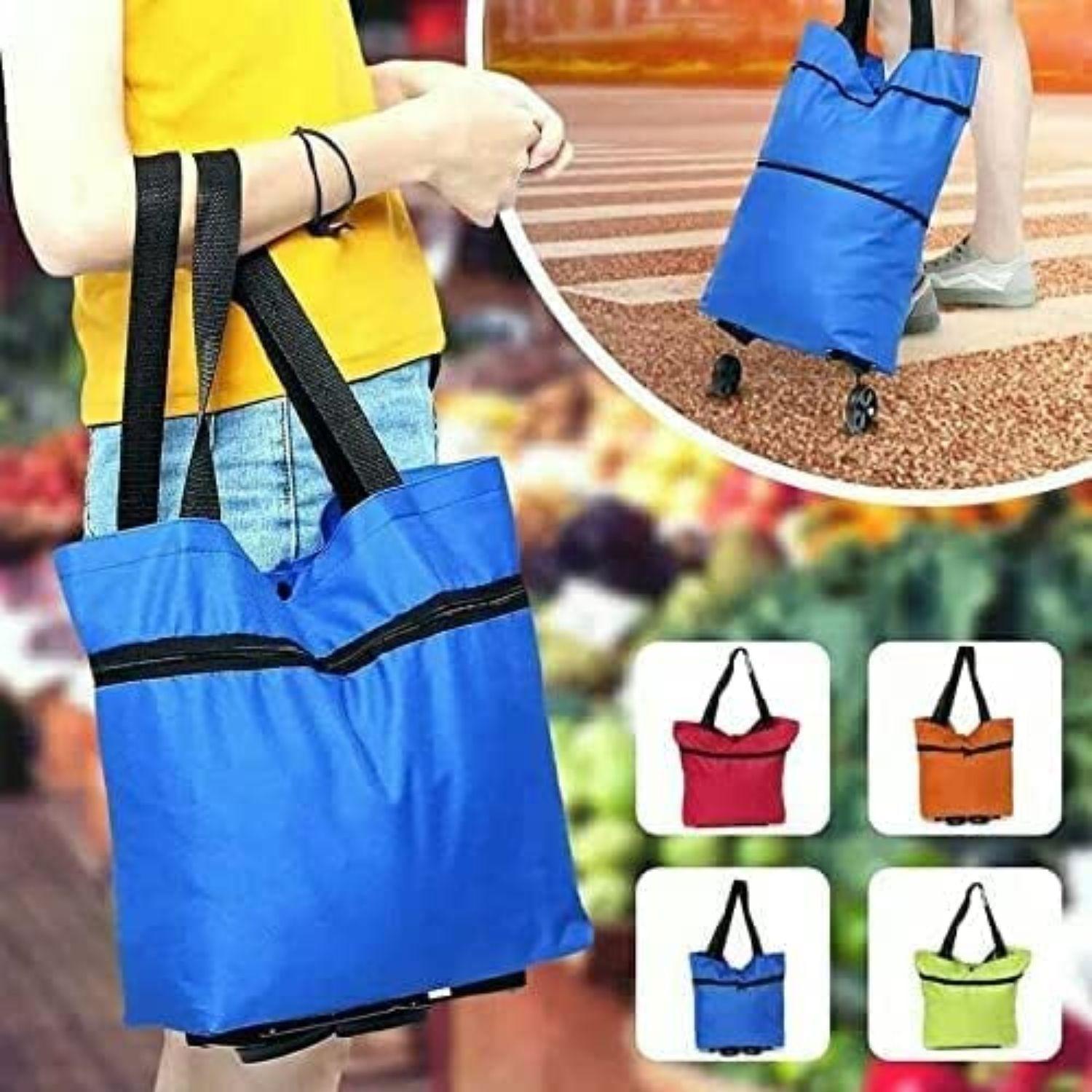 Carrito De Compras Bolsa Con Ruedas Multiusos Plegable-3