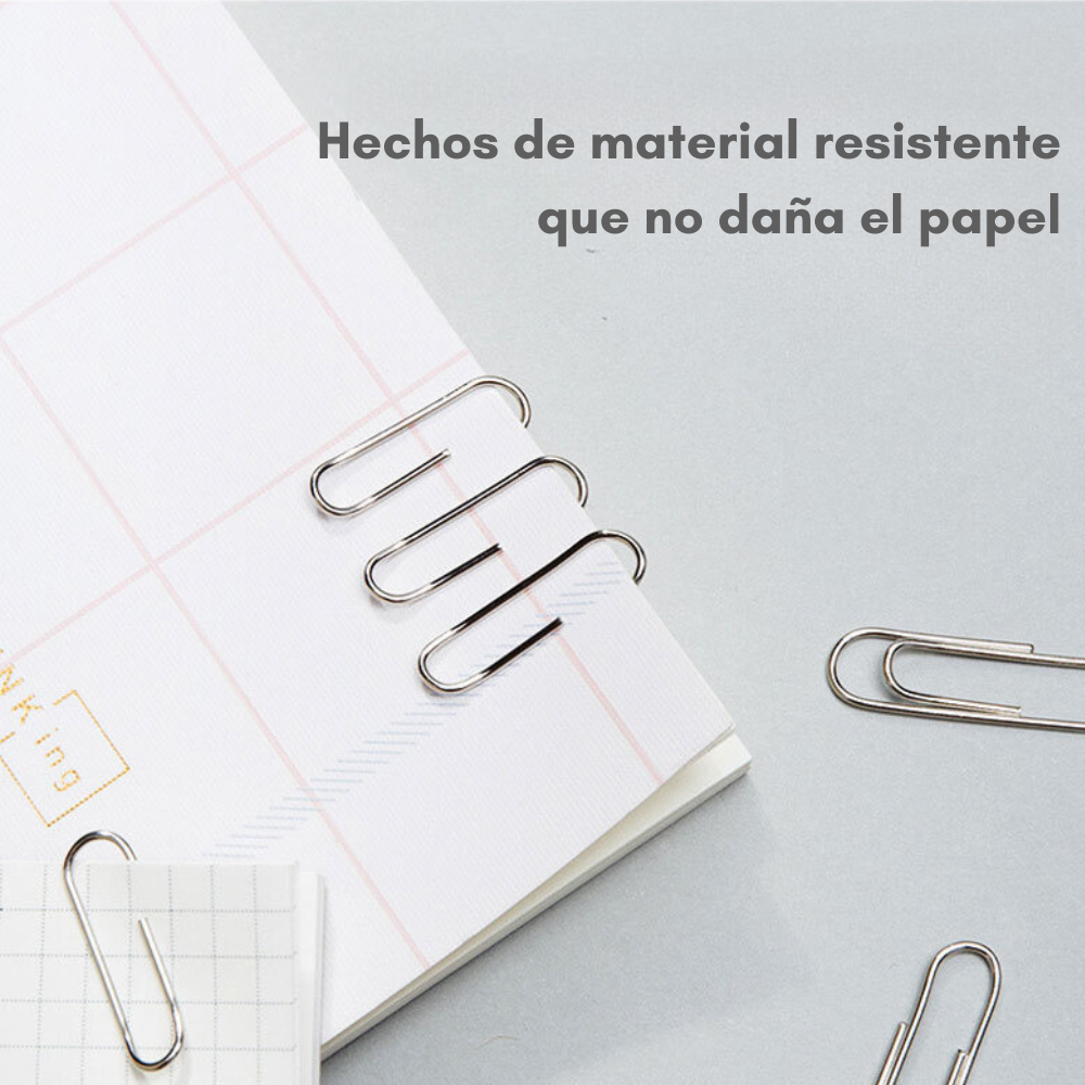 Clips para papel caja de 100 Piezas Deli-4
