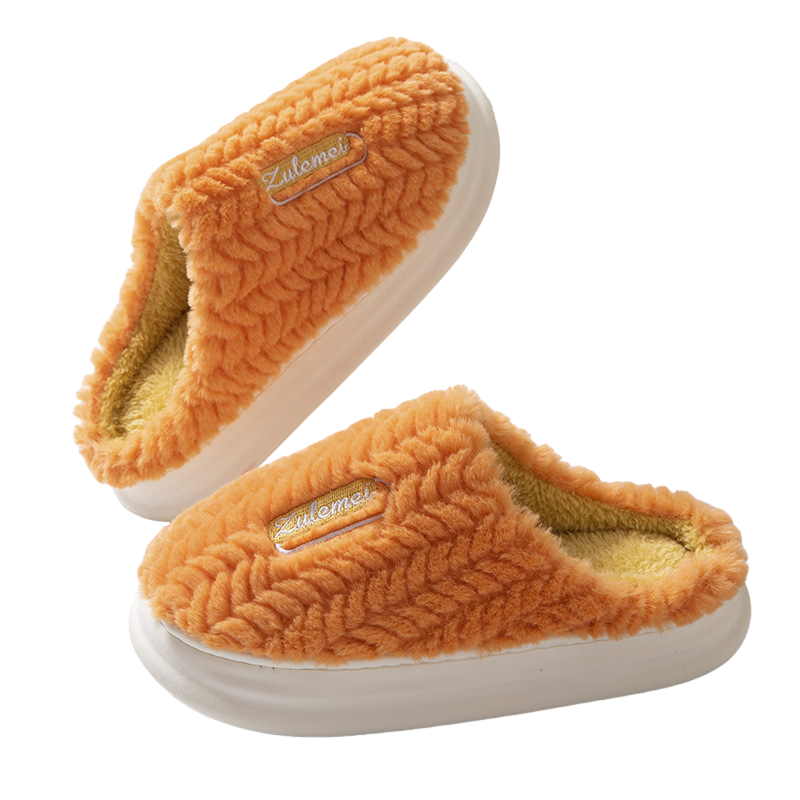 Pantuflas Con Felpa Interior Hombre Mujer Unisex - Naranjo-0