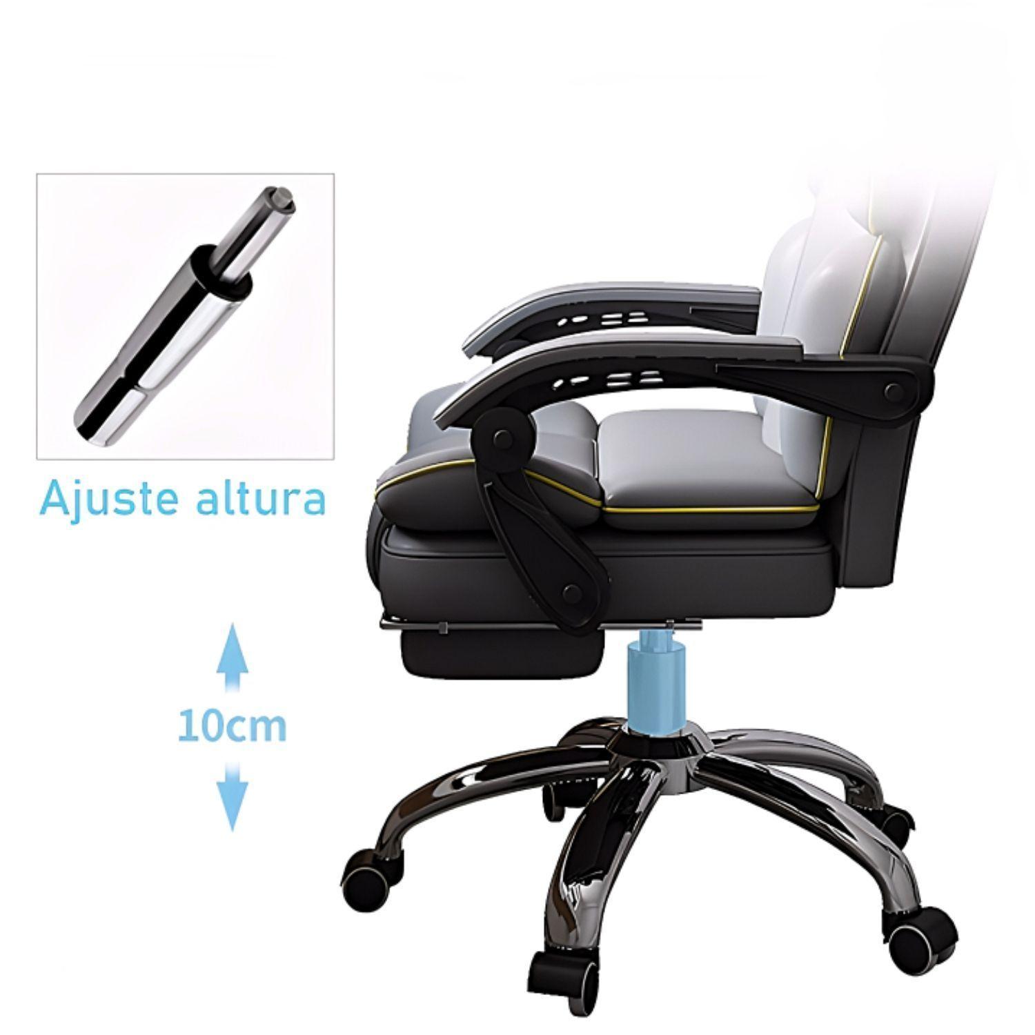Silla Pc Negra Sillón Regulable Ejecutiva Oficina Escritorio-2
