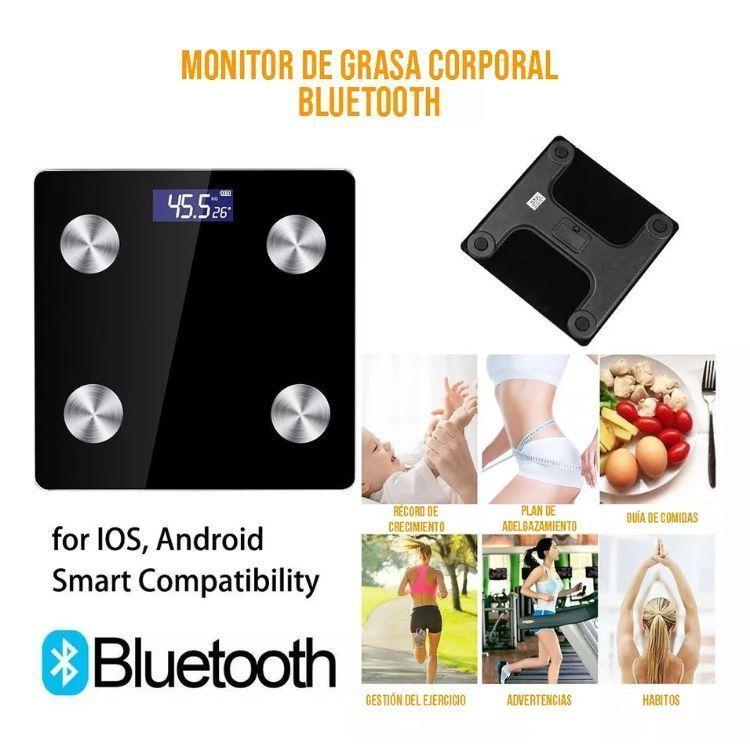 Balanza Pesa Baño Usb Digital Bluetooth Recargable 180kg-3