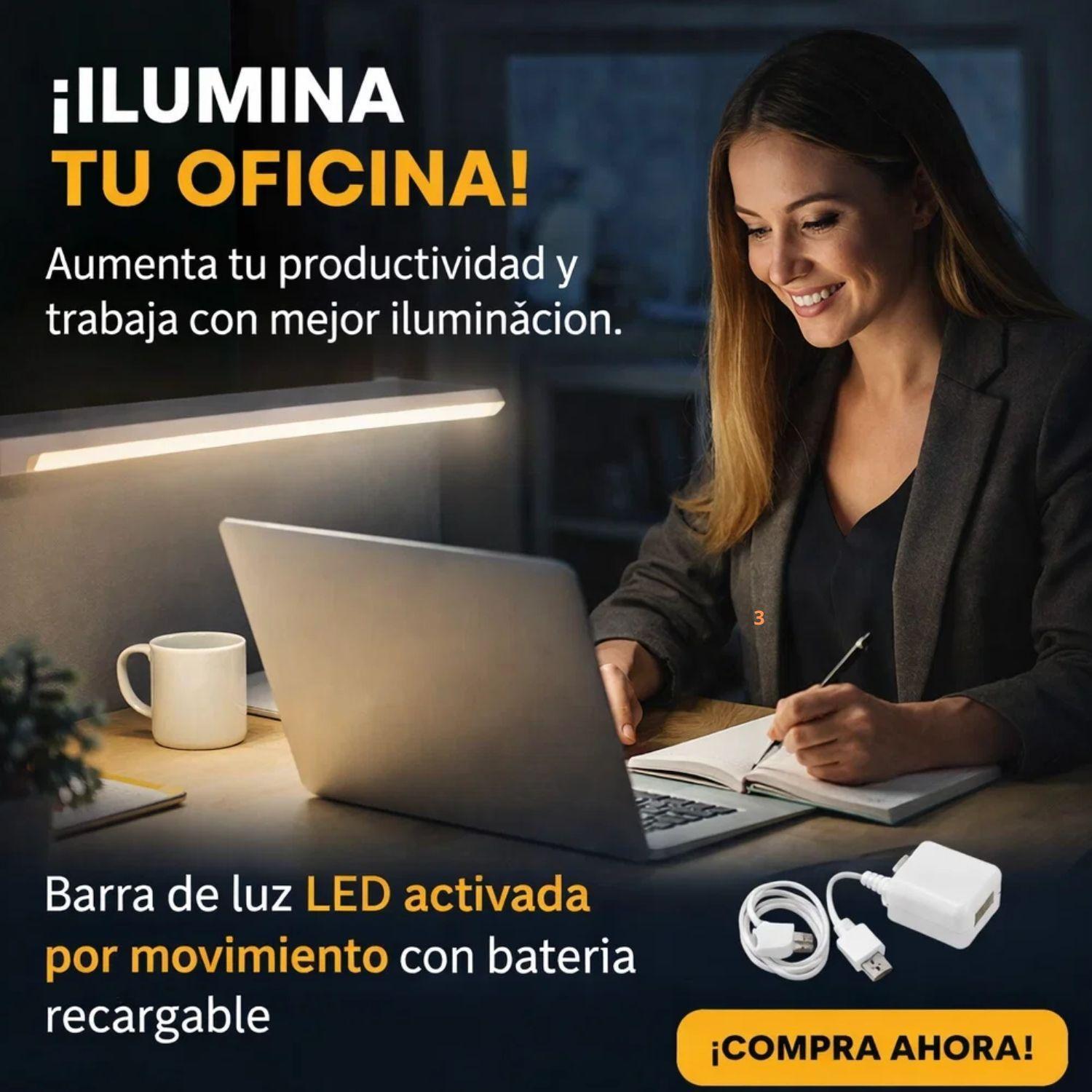 Barra De Luz LED Lampara 30 cm Con Sensor De Movimiento-2