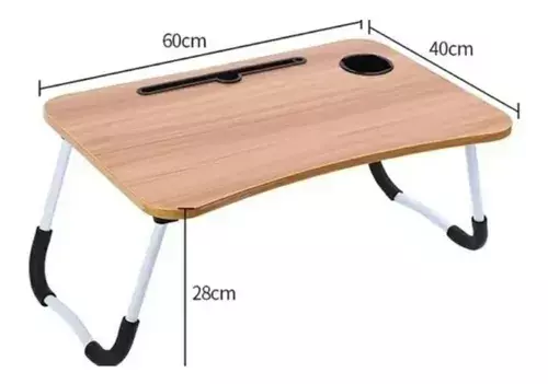 Mesa Cama 60x40x28cm Portátil Desayuno Bandeja-1