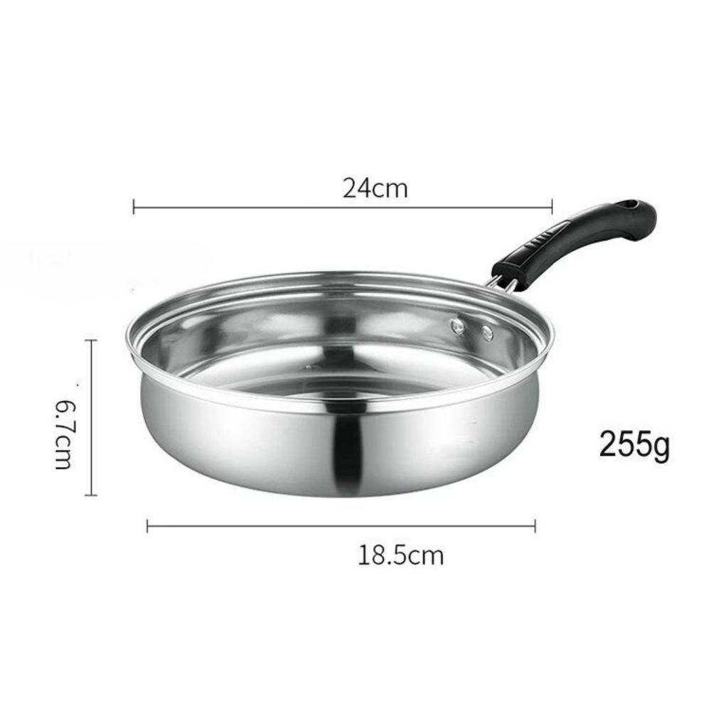Juego De Ollas Y Sartén Batería 5 Pcs Cocina Inoxidable-5
