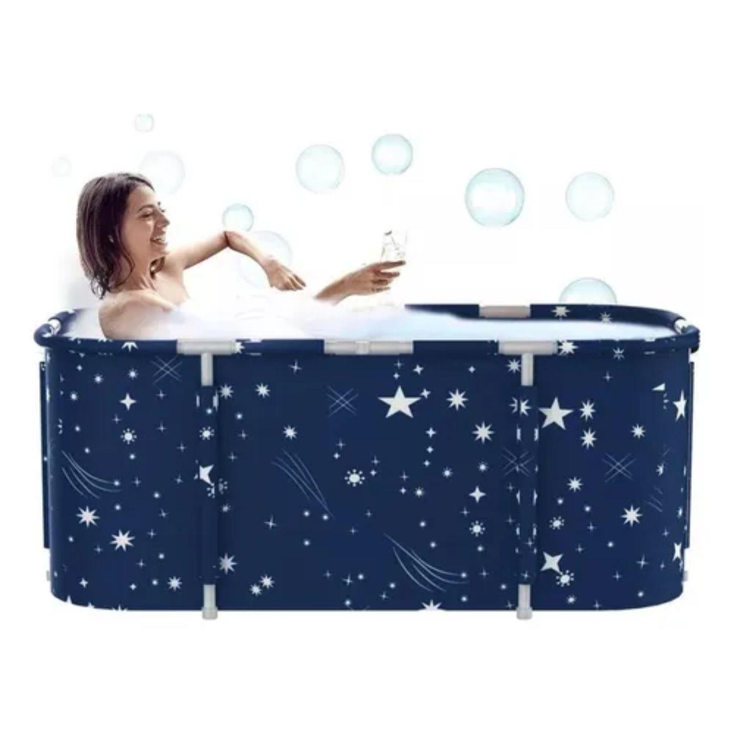 Bañera Plegable Adultos Niños 120x55CM Spa Portatil-2