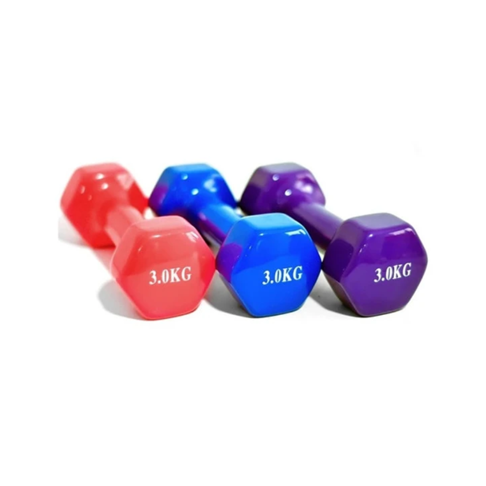 Pack 2 Mancuernas De 3kg C/U Antideslizantes (UN PAR)-1