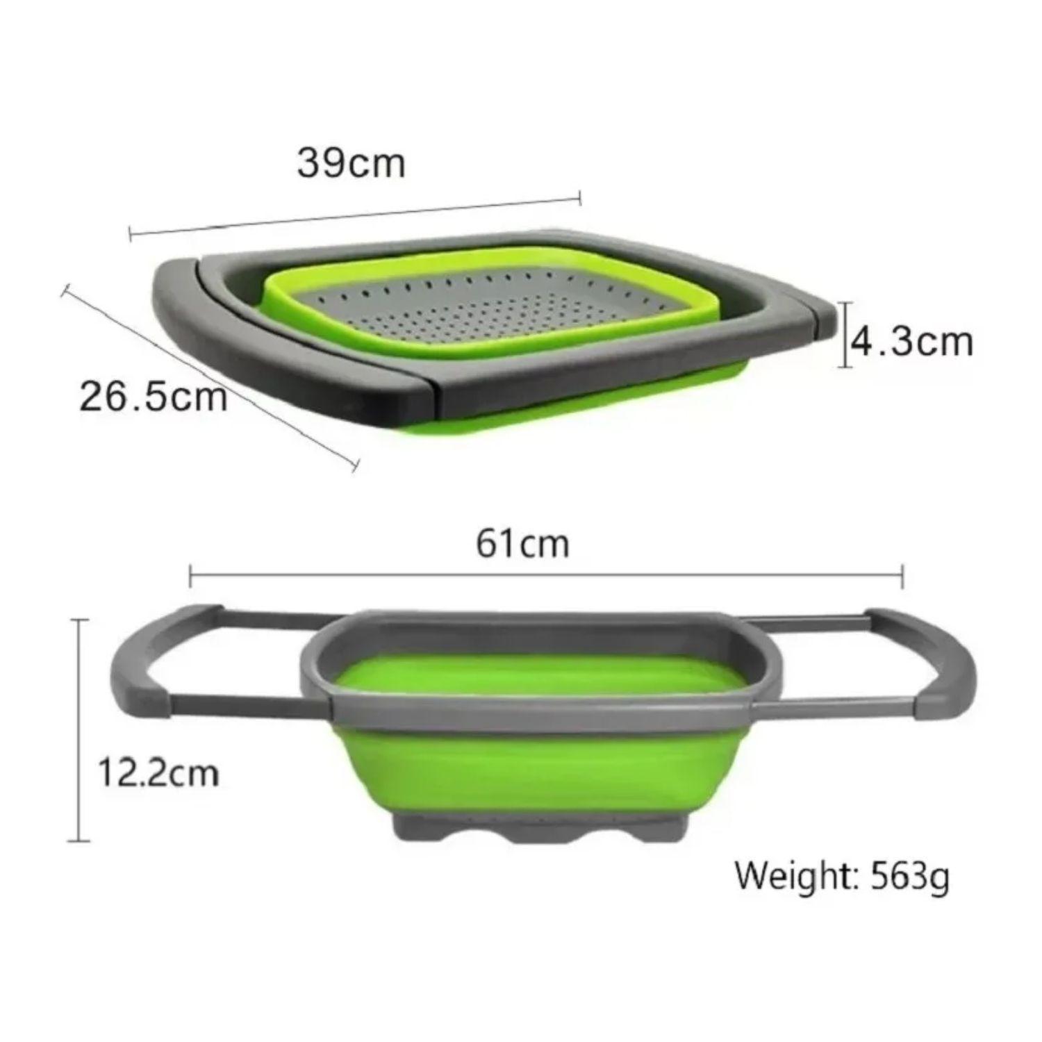 Colador Extensible Plegable 39x26cm De Silicona Multiuso-6