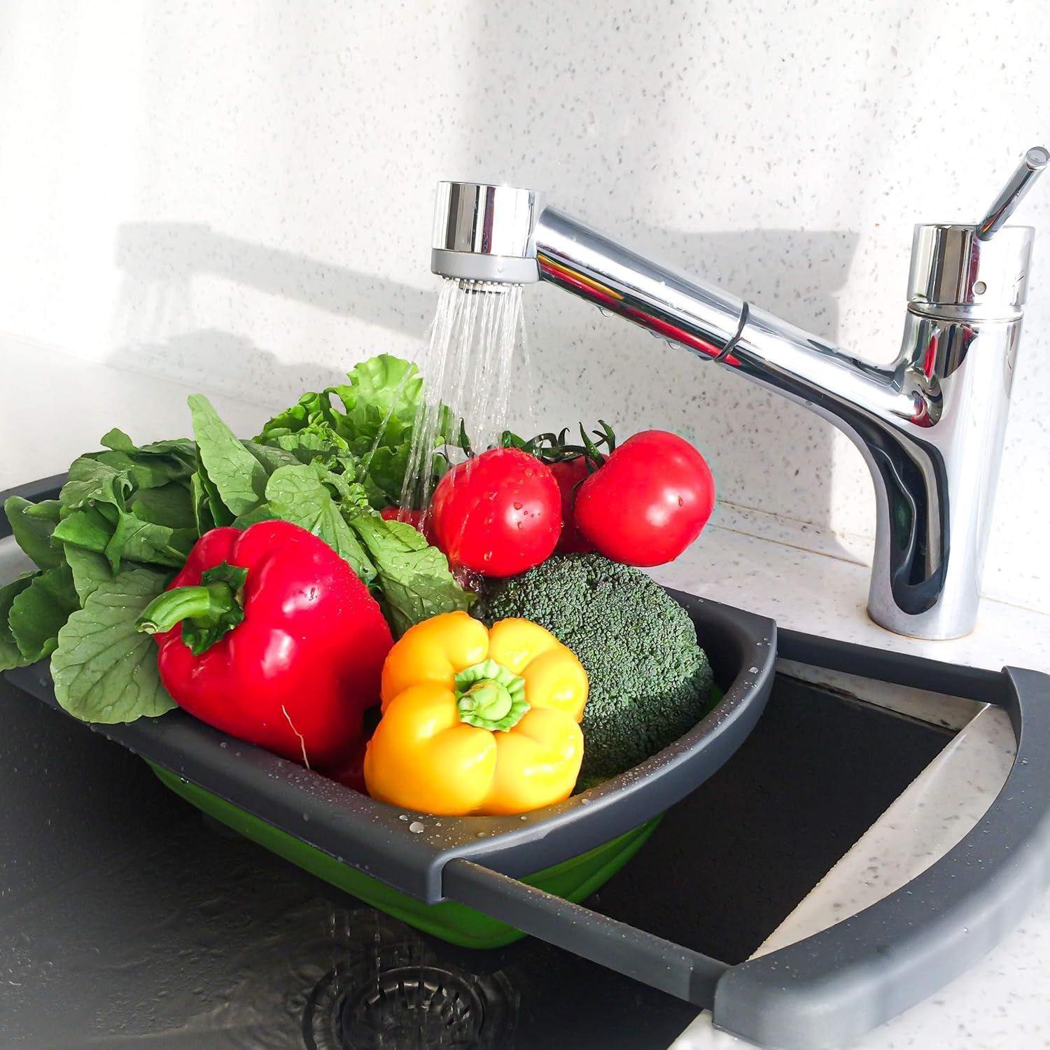 Colador Extensible Plegable 39x26cm De Silicona Multiuso-2