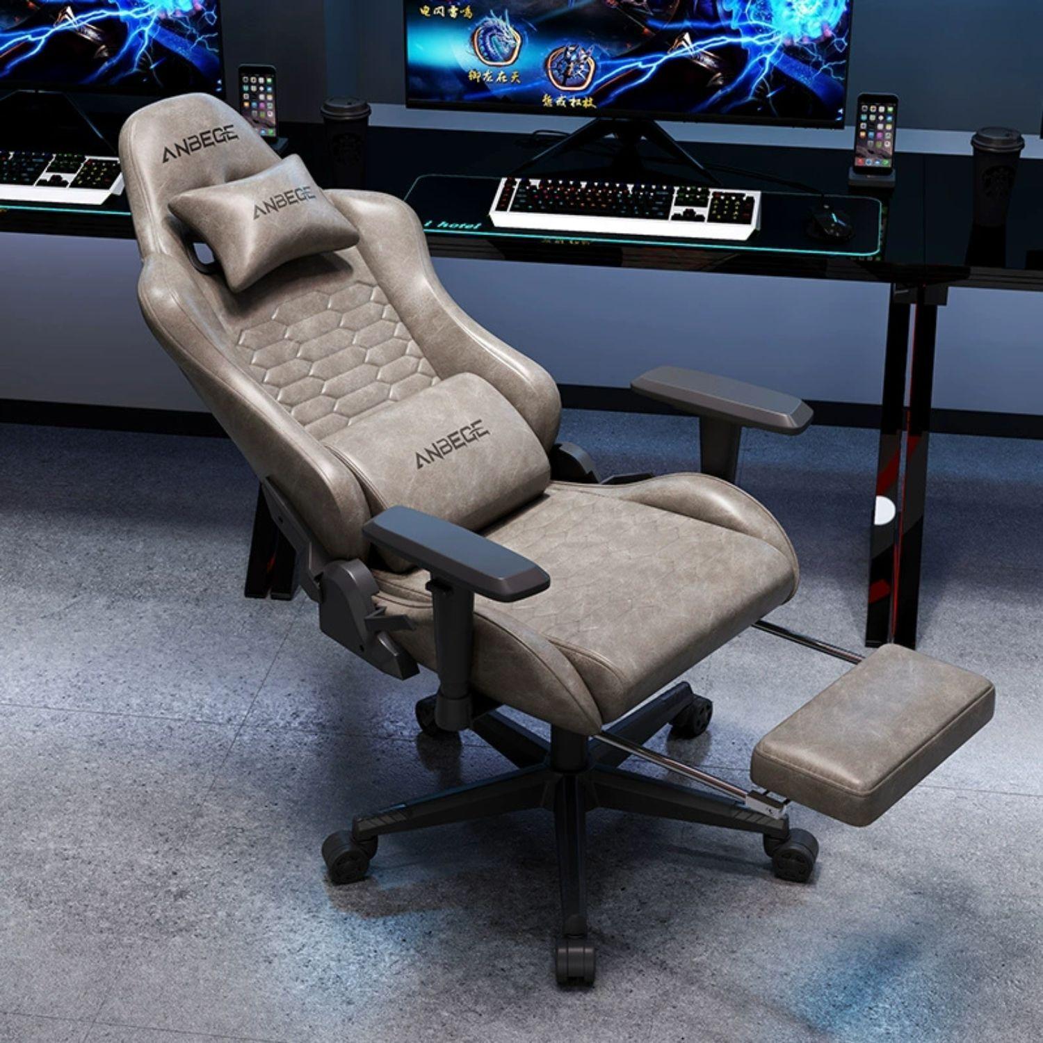 Silla Gamer Ergonómica Con Reposapiés Reclinable Profesional-3