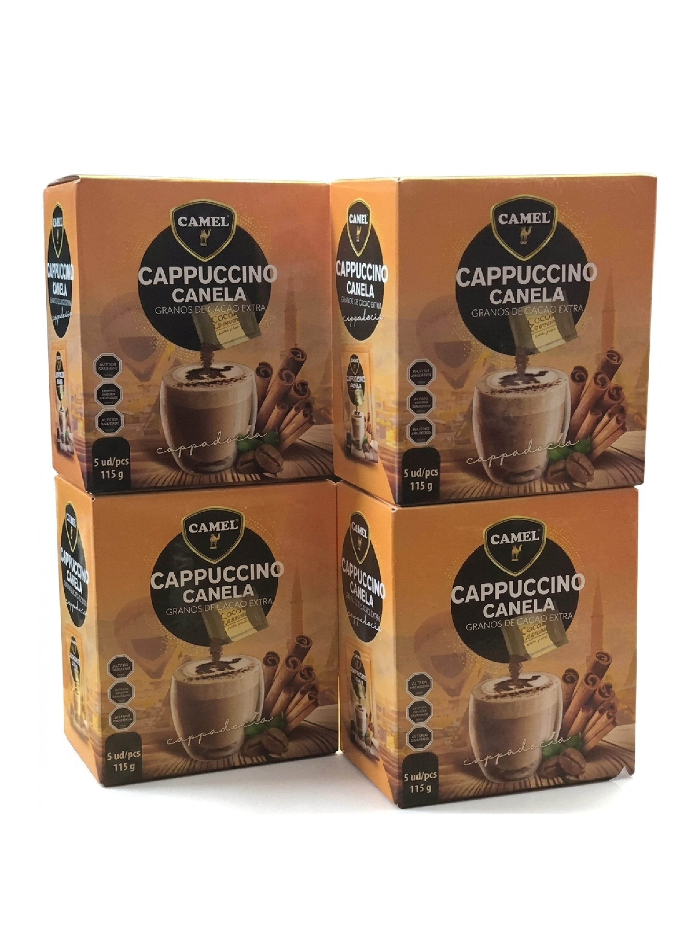 Pack x4 Café Camel Cappuccino Canela  115g (5x23g)-0