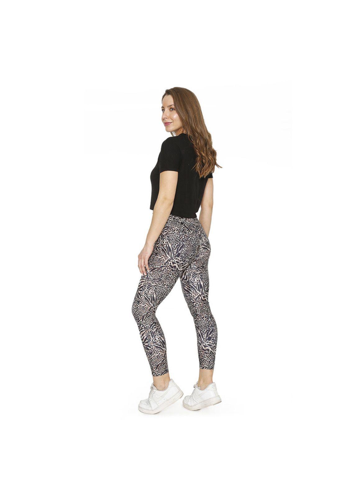 Mujer Calza Legging Con Pretina H2O Wear Animal Print Beige-5