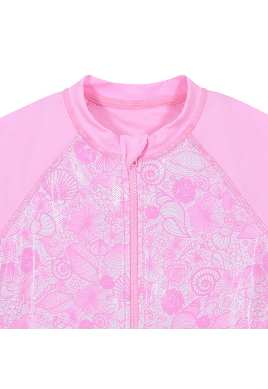 Traje de Baño Niña Manga Larga UV30+ H2O Wear Fucsia-2