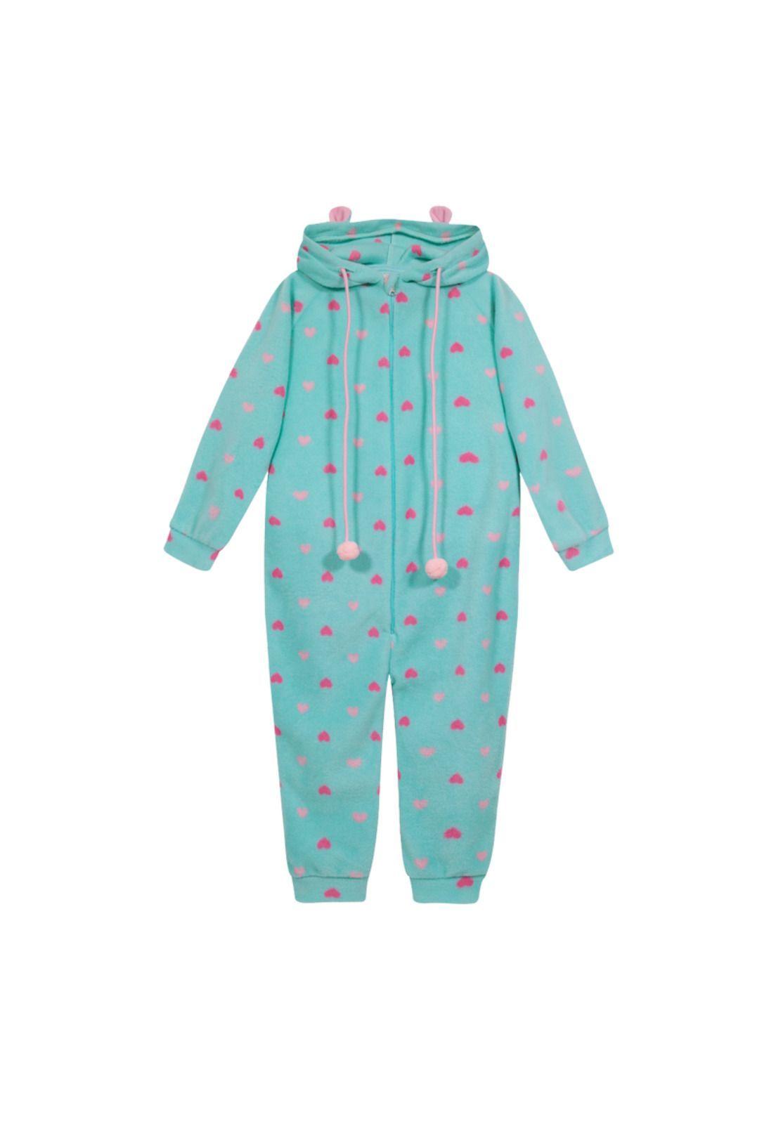 Pijama Teens Niña Polar Entero H2O Wear Celeste-1