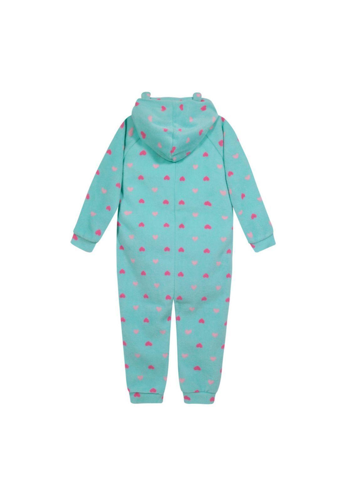 Pijama Teens Niña Polar Entero H2O Wear Celeste-2