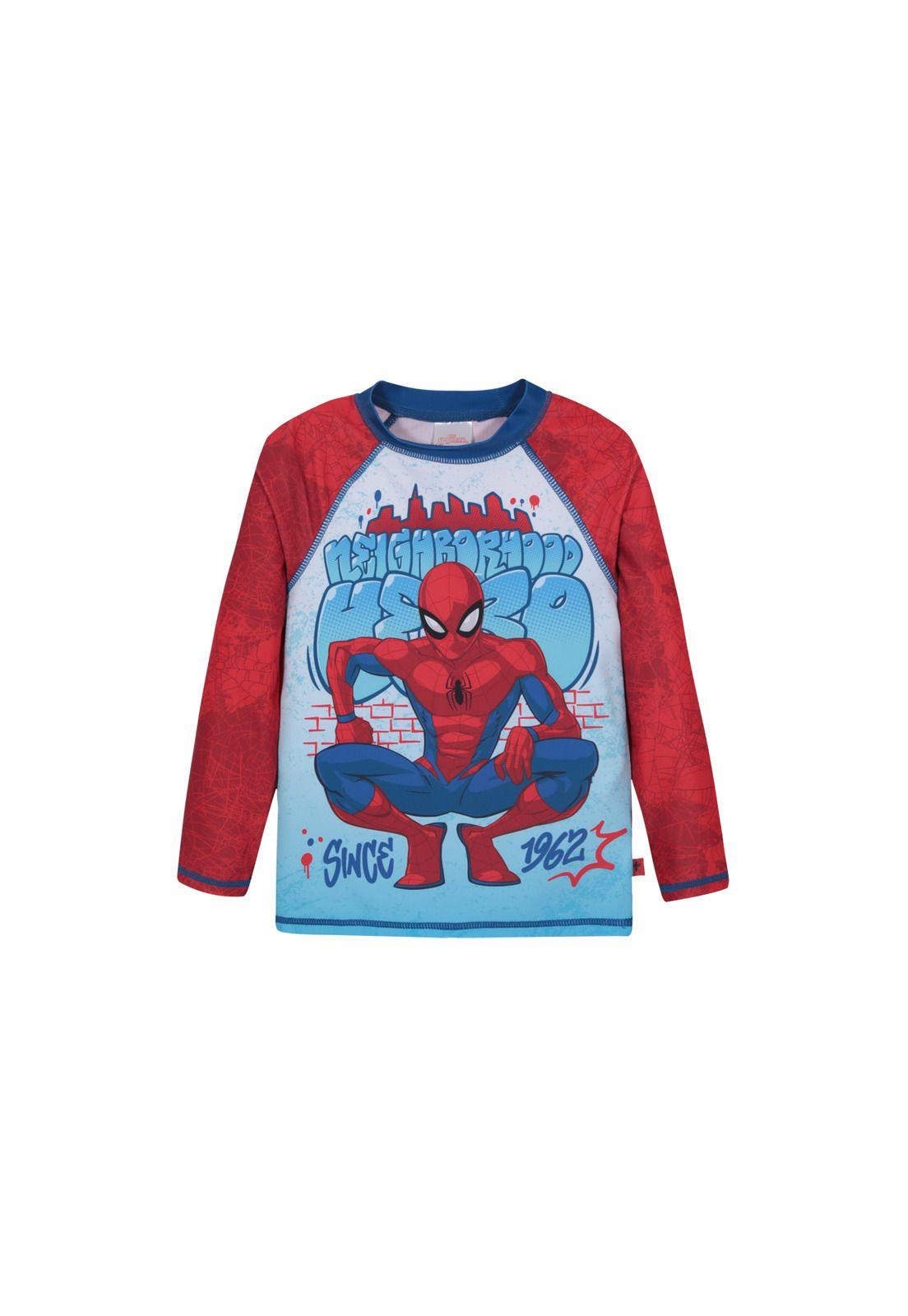 Traje de Baño Niño Poleta UV50 M/Larga Spiderman Disney-0