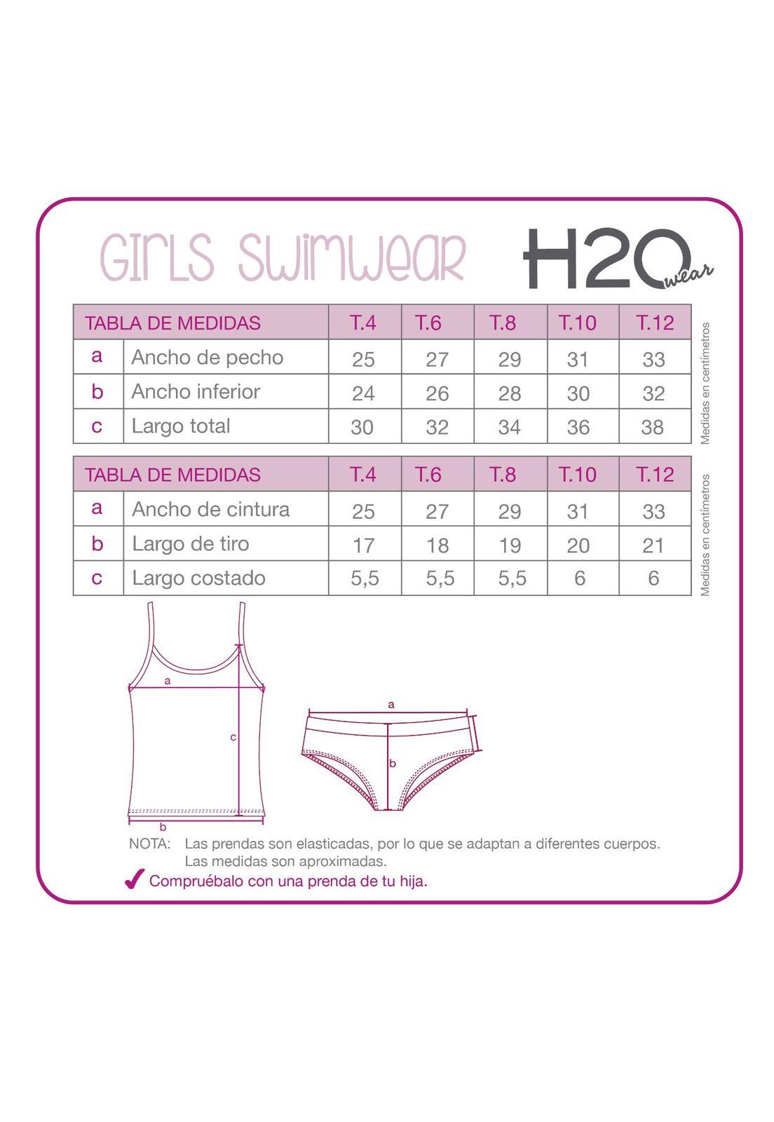 Niña Tankini Textura Estampado H2O Wear UV+30  Amarillo-3