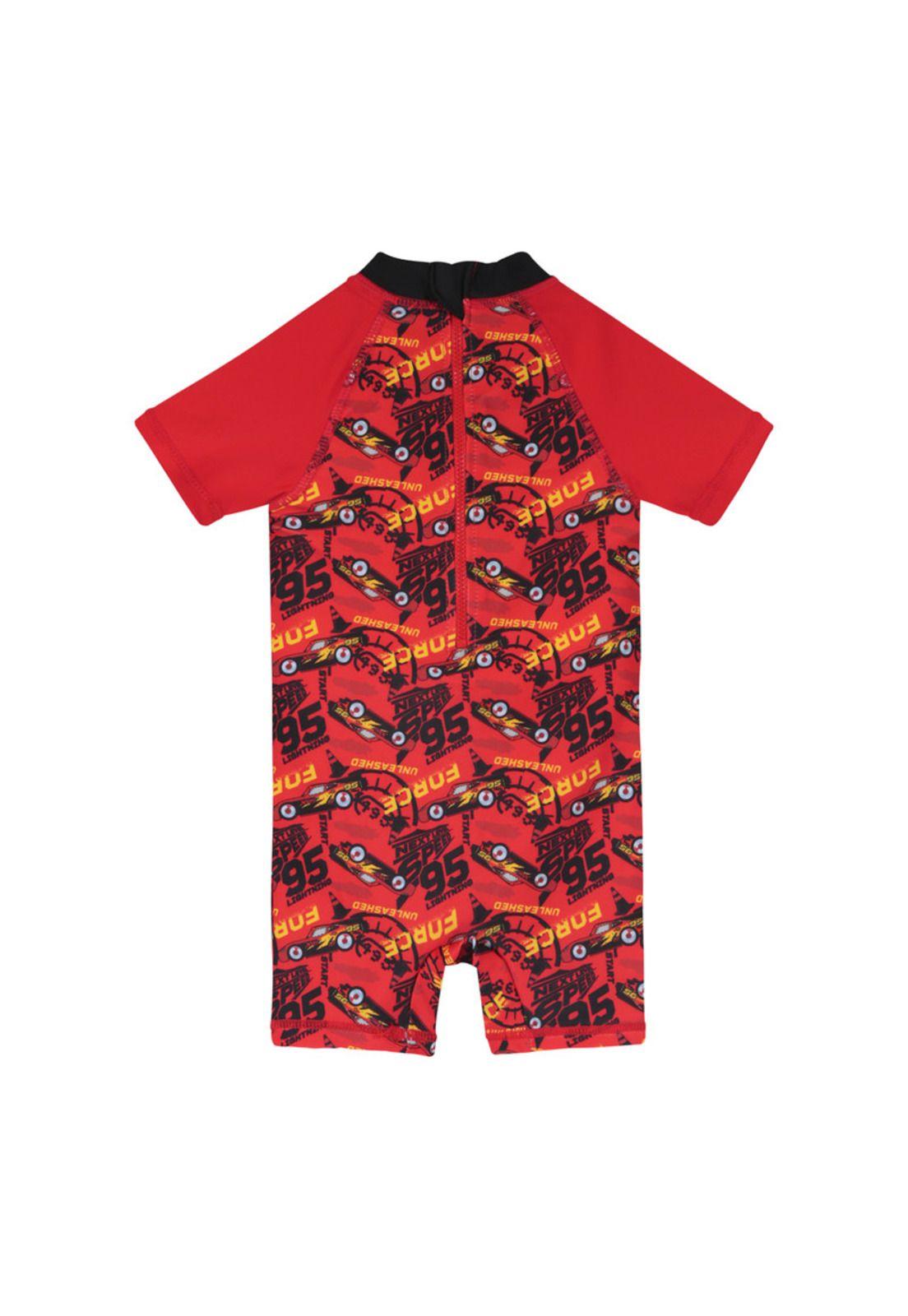 Traje de Baño Bebe Niño Body UV 50 Disney Cars Rojo-1