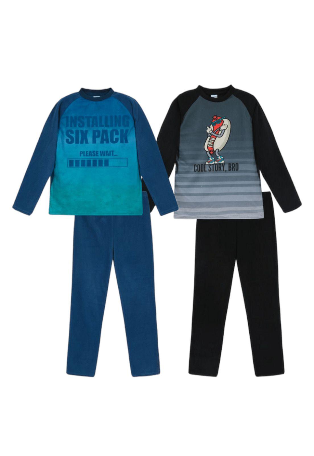 Pack 2 Pijama Teens Niño Polar  Multicolor H2O Wear-0