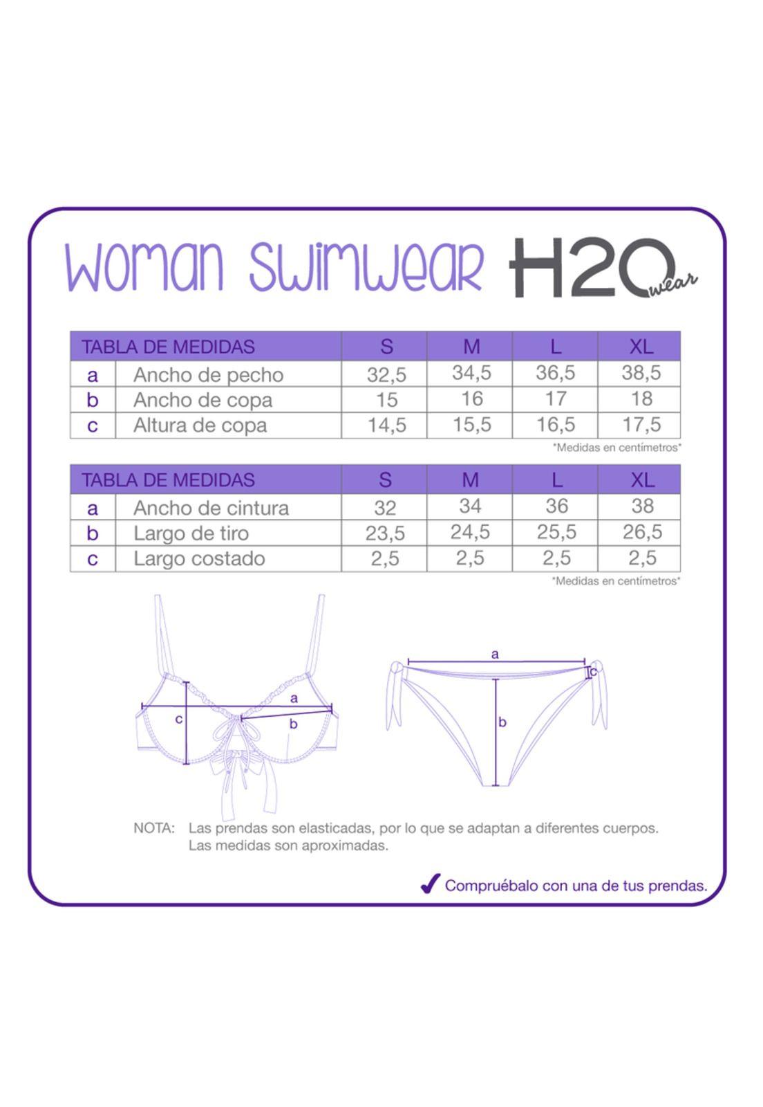 Traje de Baño Mujer Bikini Copas Julieta H2O Wear Negro-9