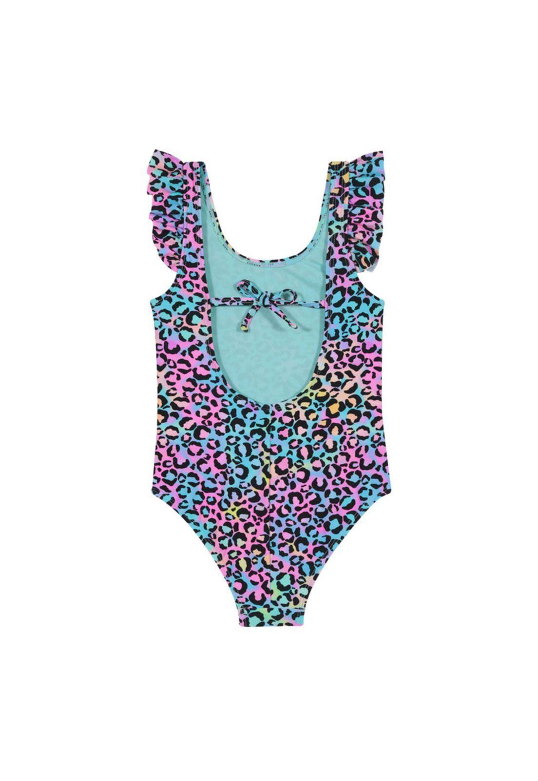 Traje de Baño Niña Entero H2O Wear Rosado C/Vuelos-1