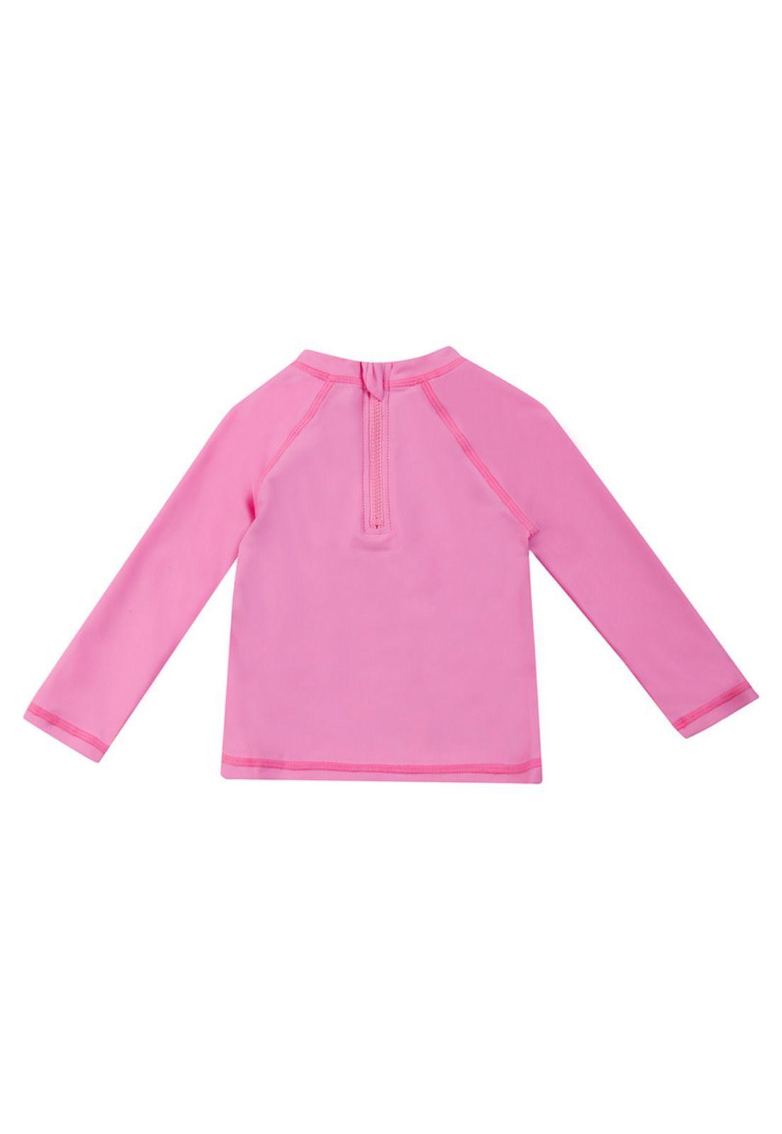 Polera Bebe Niña UV 50 Manga Larga H2O Wear Rosado-1