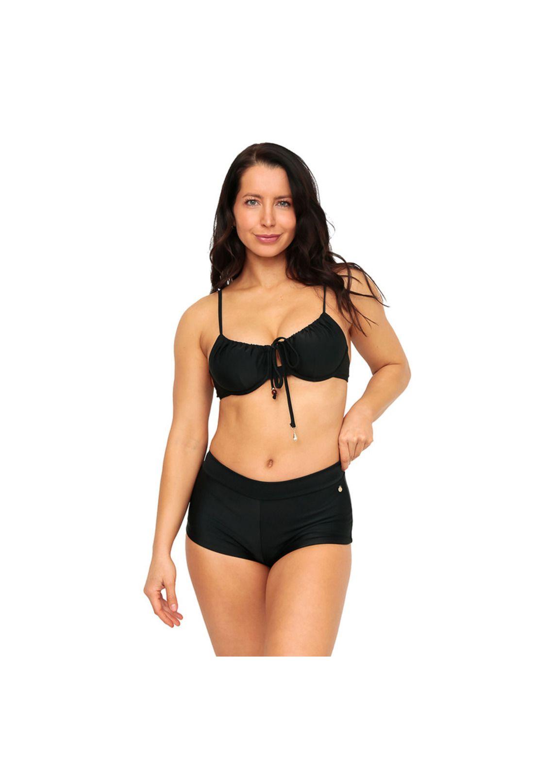 Traje de Baño Bottom Hot Pant Olivia H2O Wear Negro-3