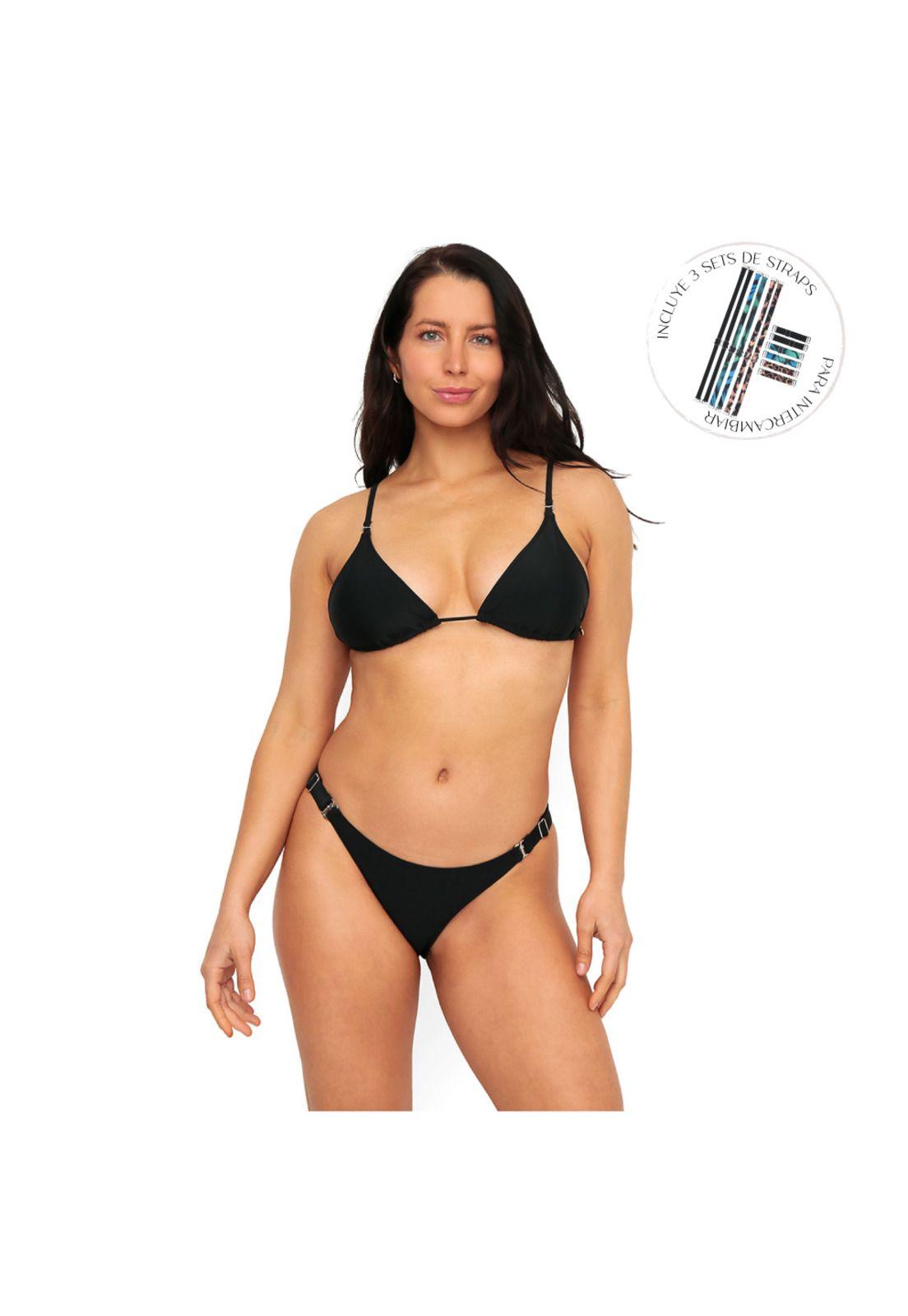 Traje de Baño Mujer Bikini Mix and Match Violeta H2O Wear Negro-0