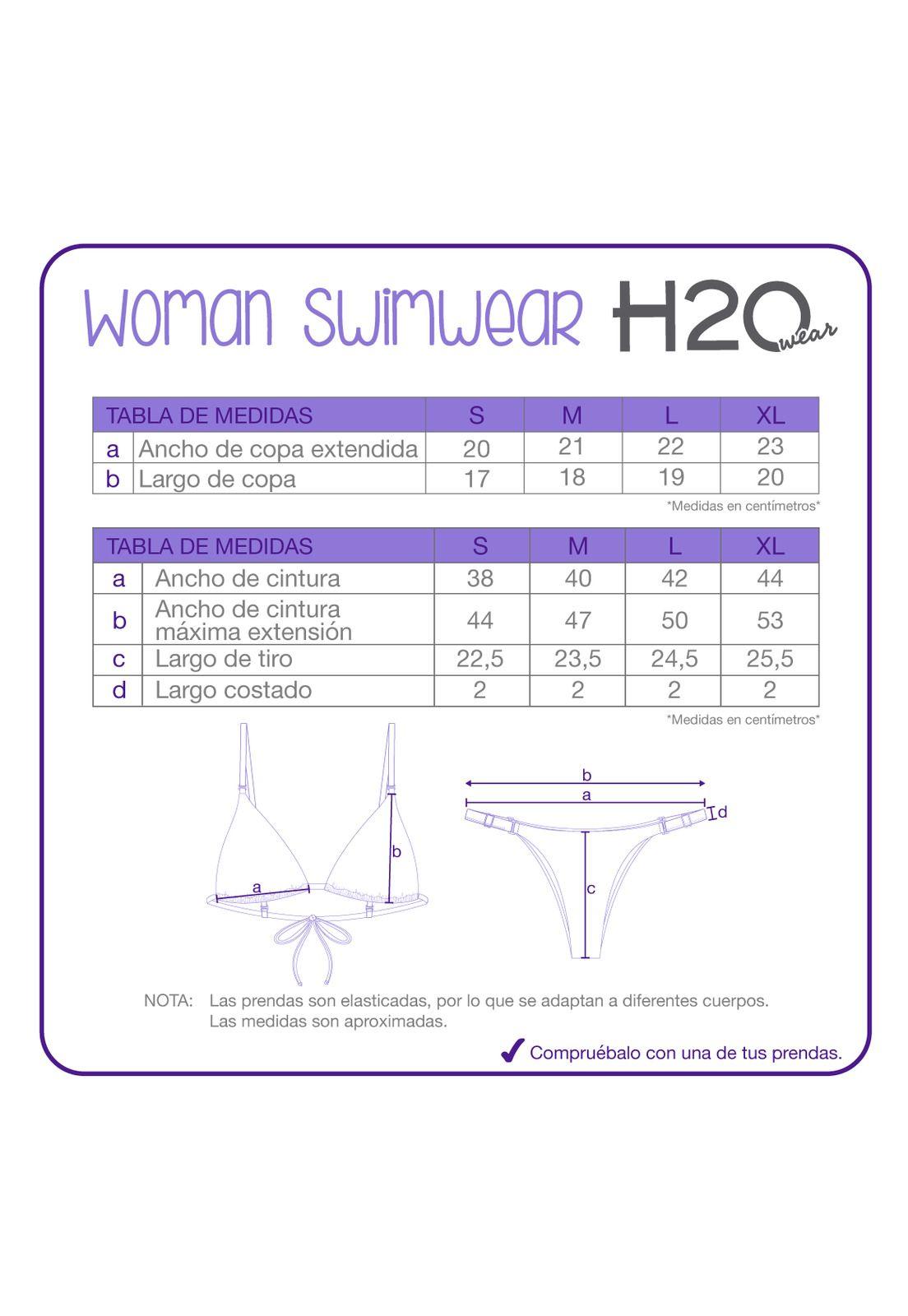 Traje de Baño Mujer Bikini Mix and Match Violeta H2O Wear Negro-6