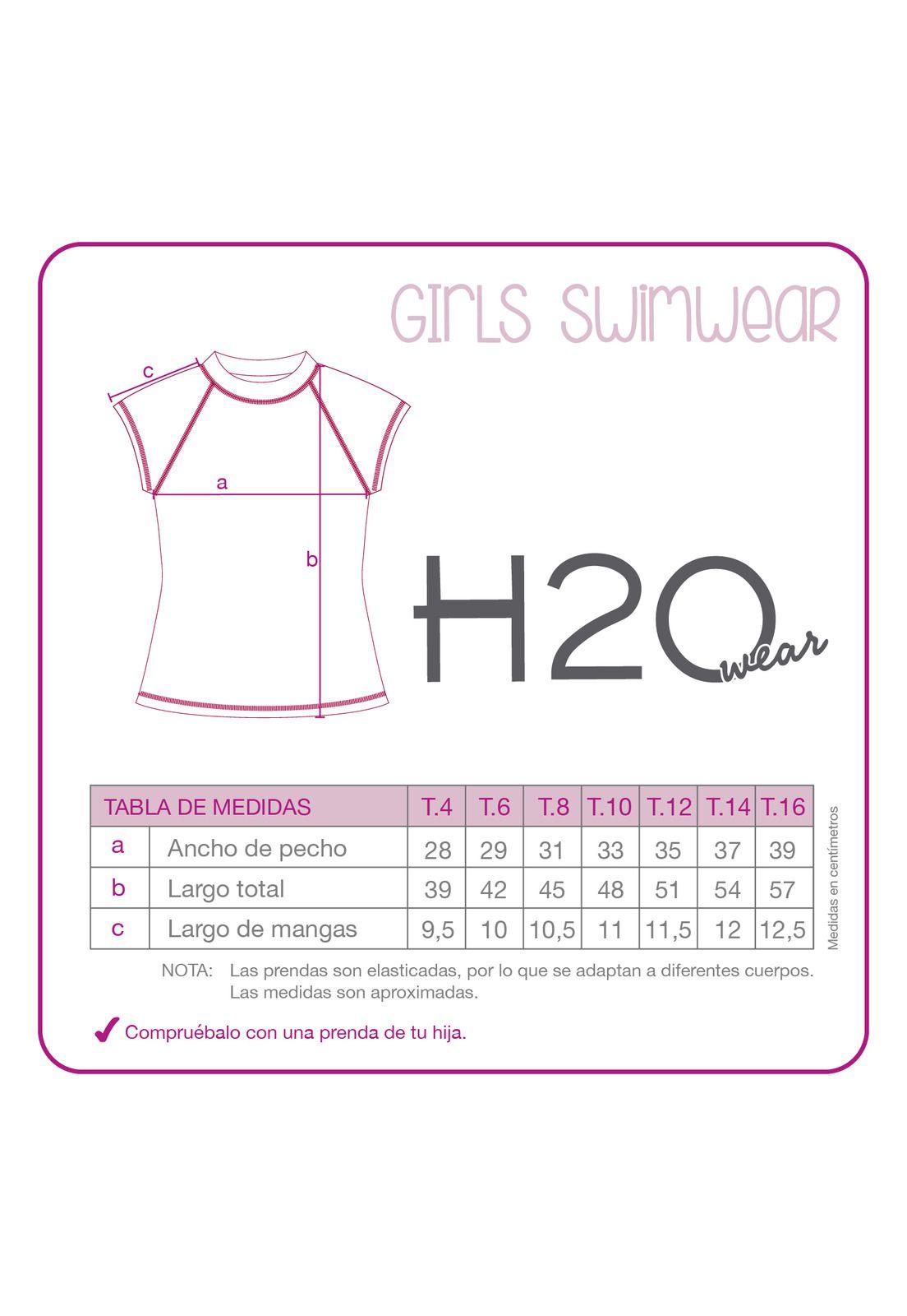 Polera Niña Manga Corta UV50 H2O Wear-2