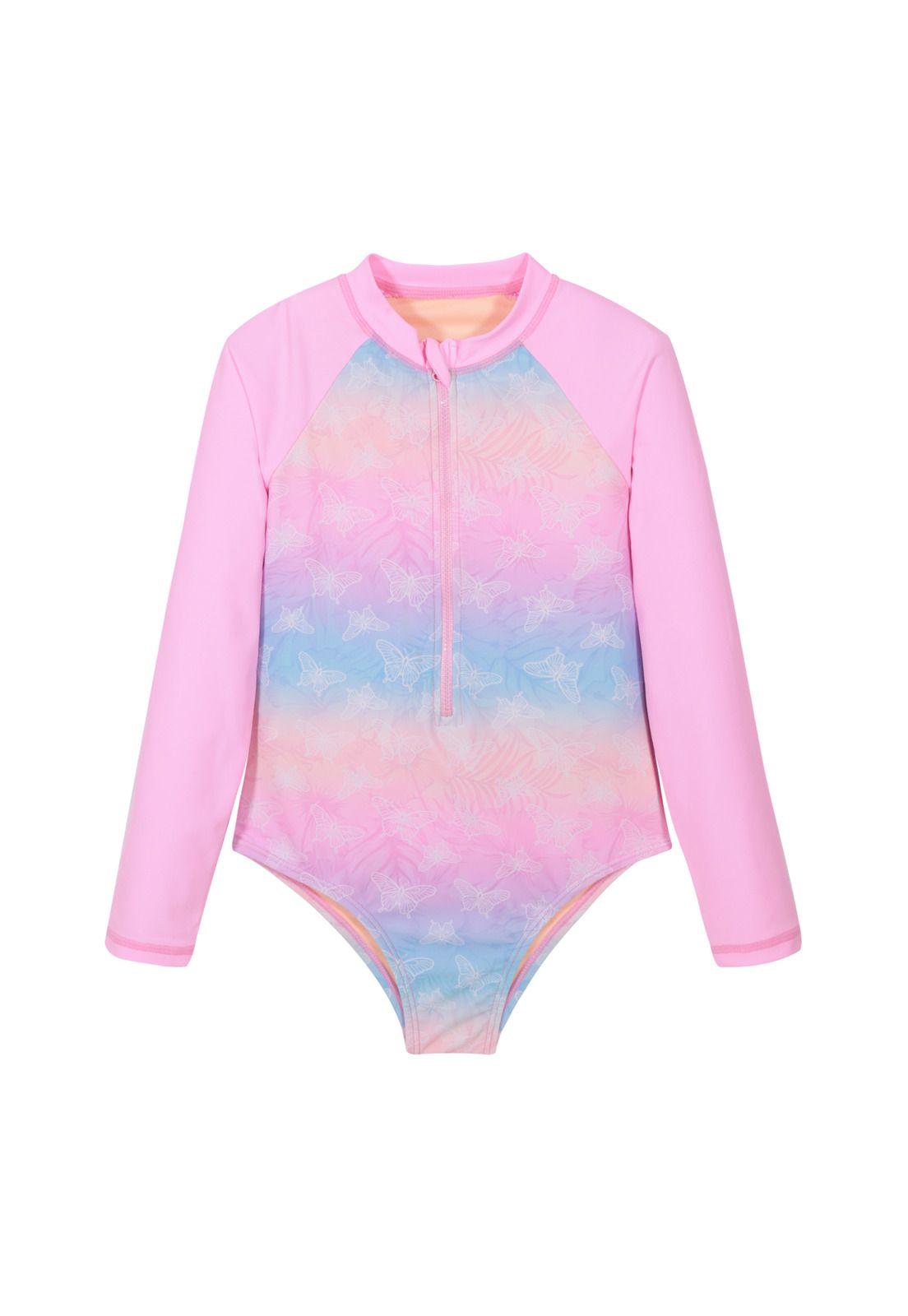 Traje de Baño Niña M/Larga UV50 H2O Wear Rosado-0