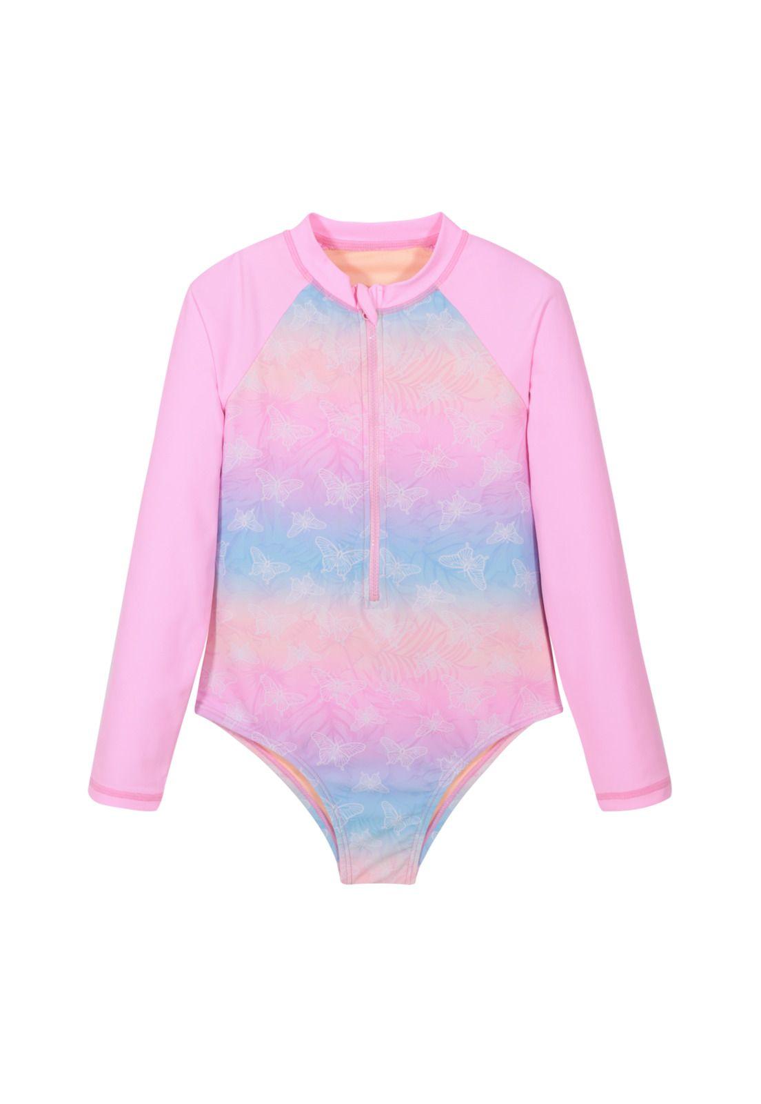 Traje de Baño Niña M/Larga UV50 H2O Wear Rosado-1