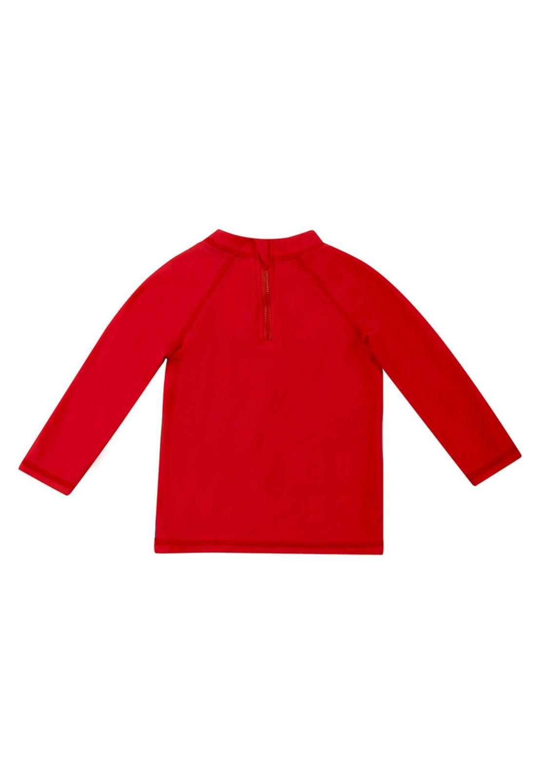 Polera Bebe Niño UV 50 Manga Larga Rojo H2O Wear -1