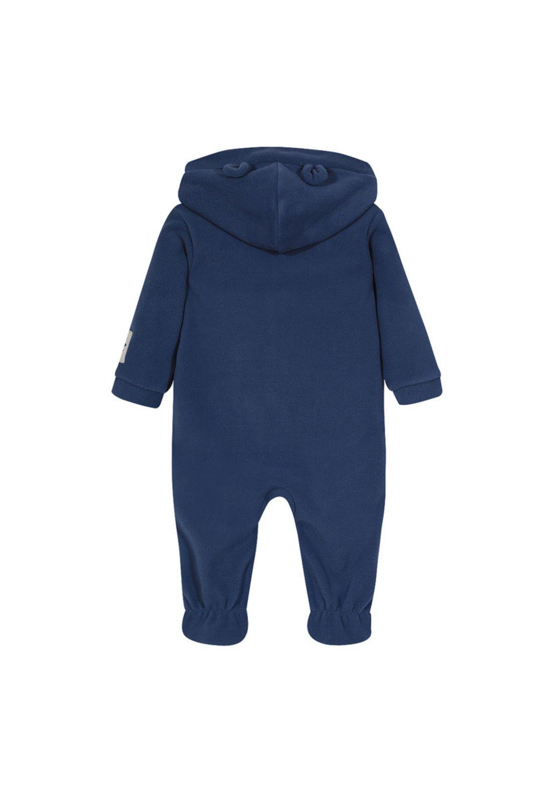 Pijama Bebé Niño Entero c/Gorro Polar Sustentable Azul H2O Wear-1