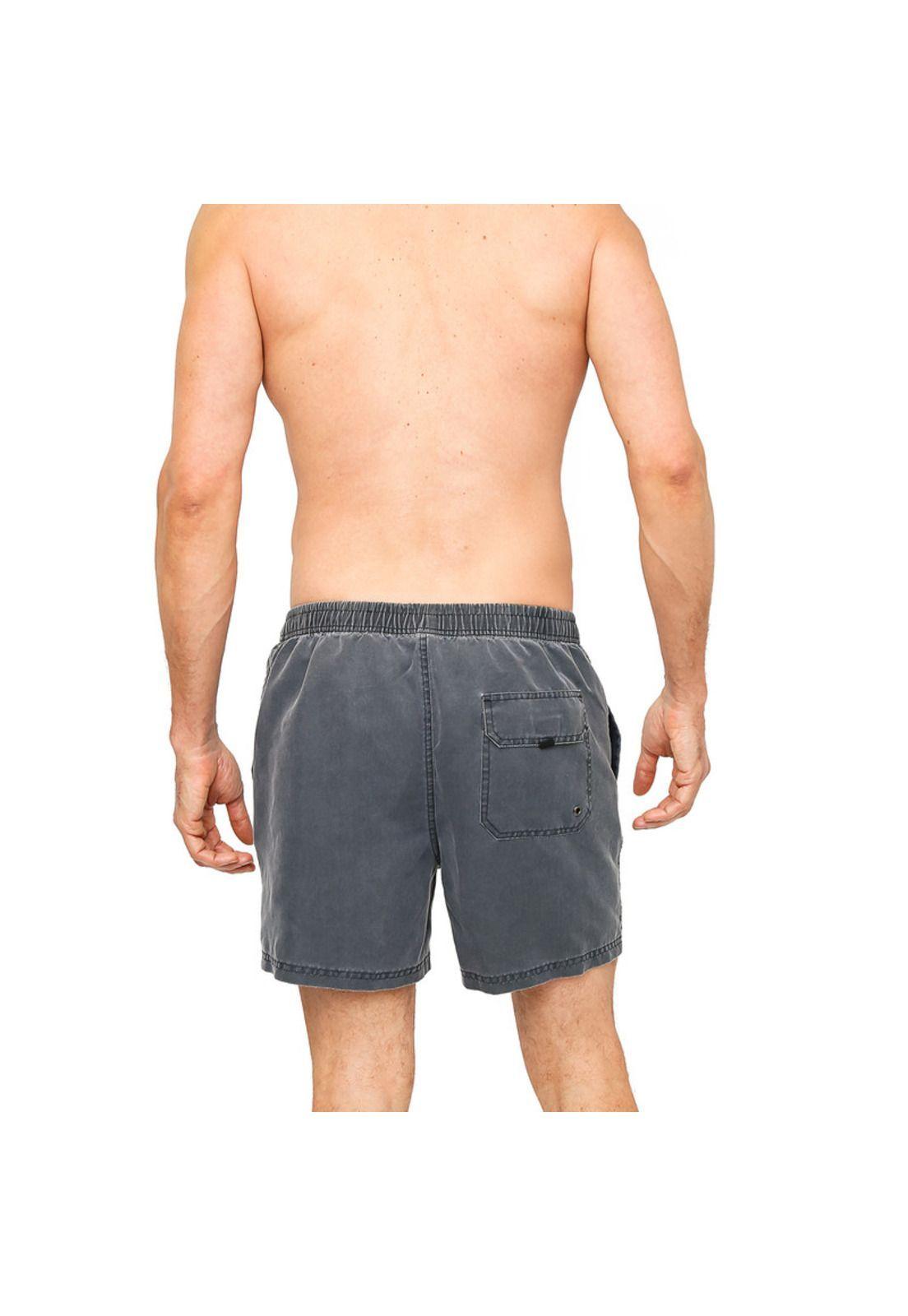 Traje de Baño Hombre Short  Liso Gastado H2O Wear Gris-3