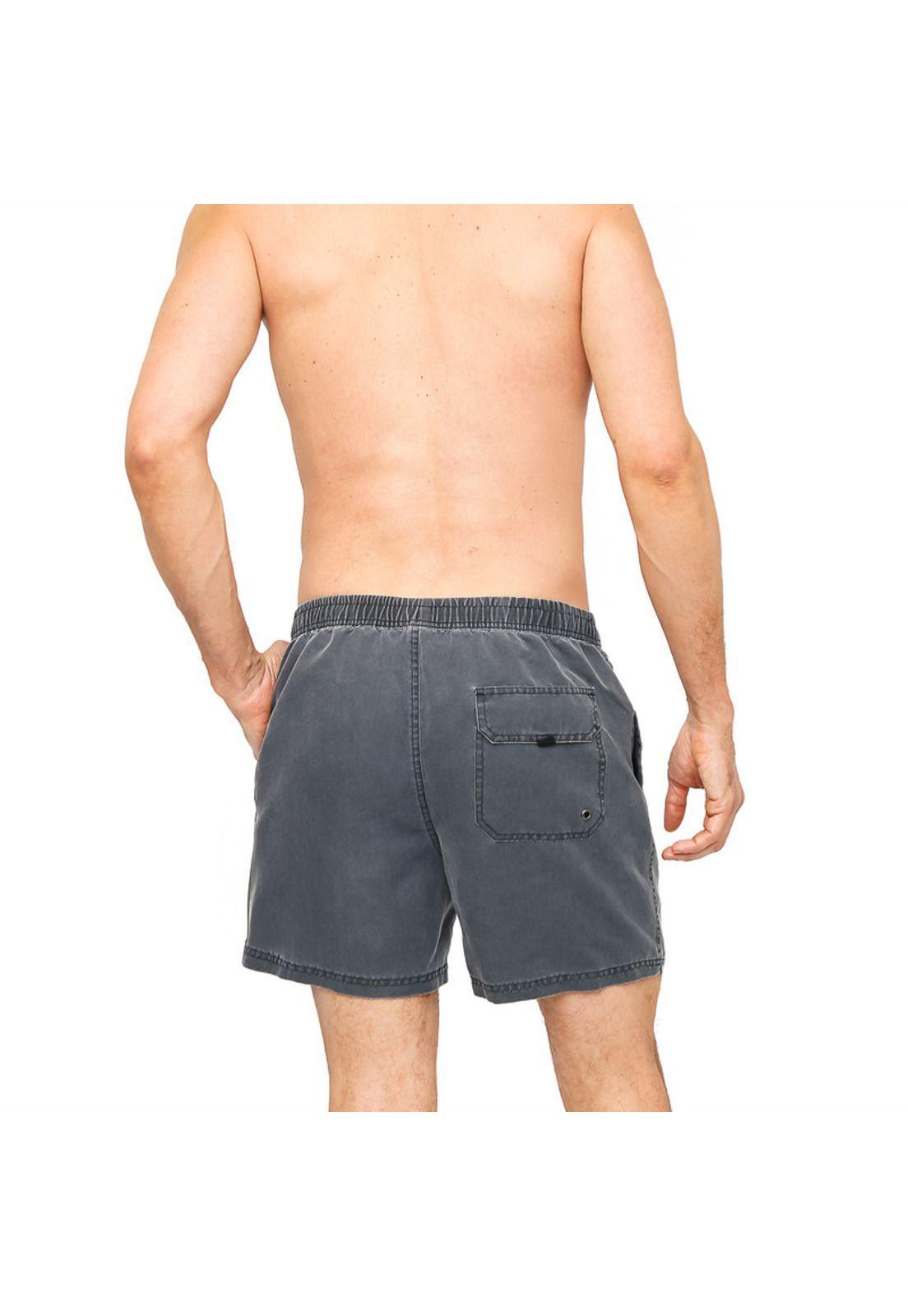Traje de Baño Hombre Short  Liso Gastado H2O Wear Gris-4