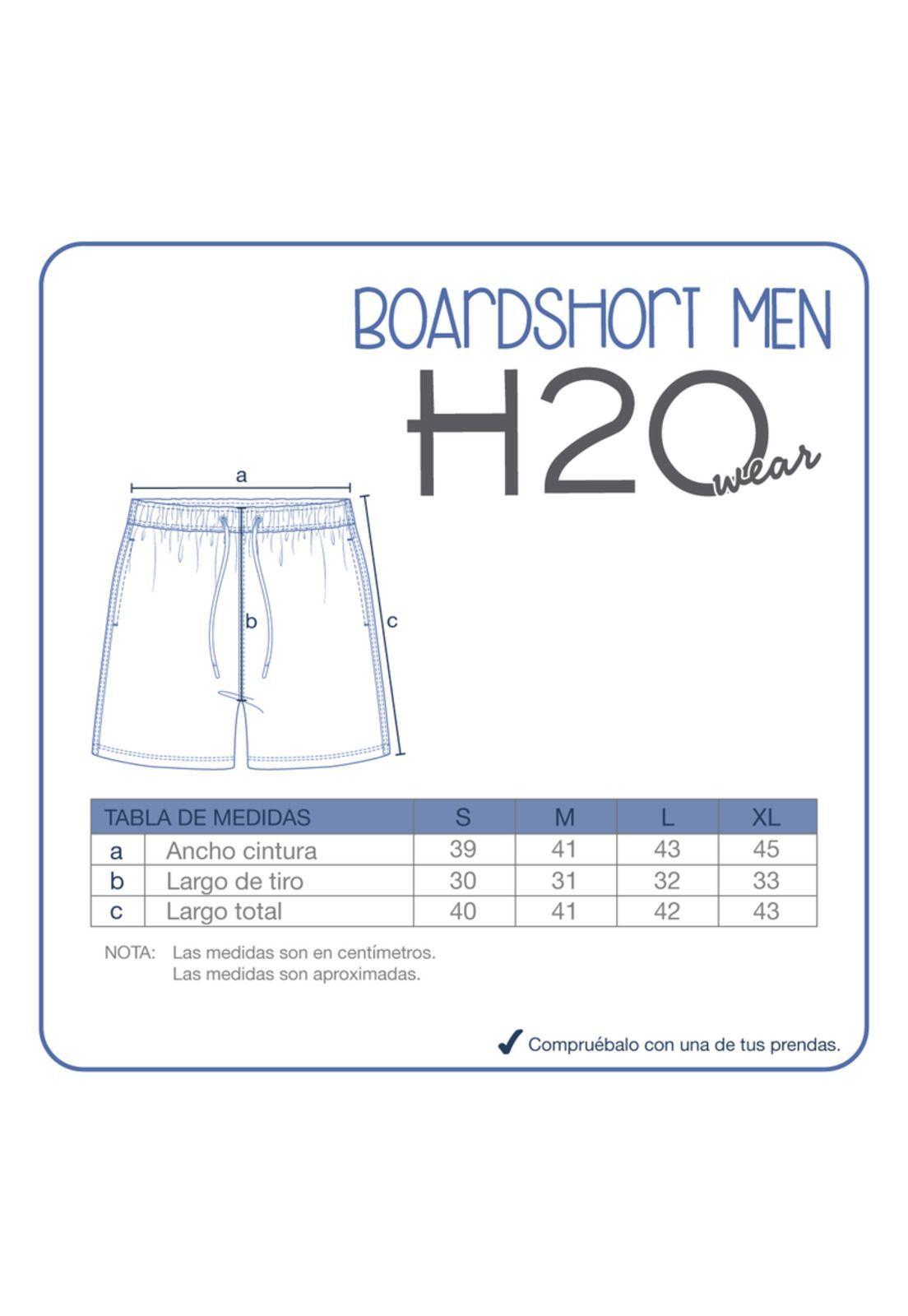 Traje de Baño Hombre Short  Liso Gastado H2O Wear Gris-5