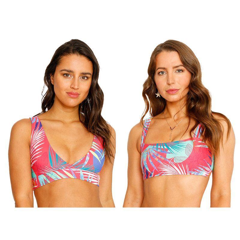 Traje de Baño Bikini Top Two Ways para Mujer Azul-11