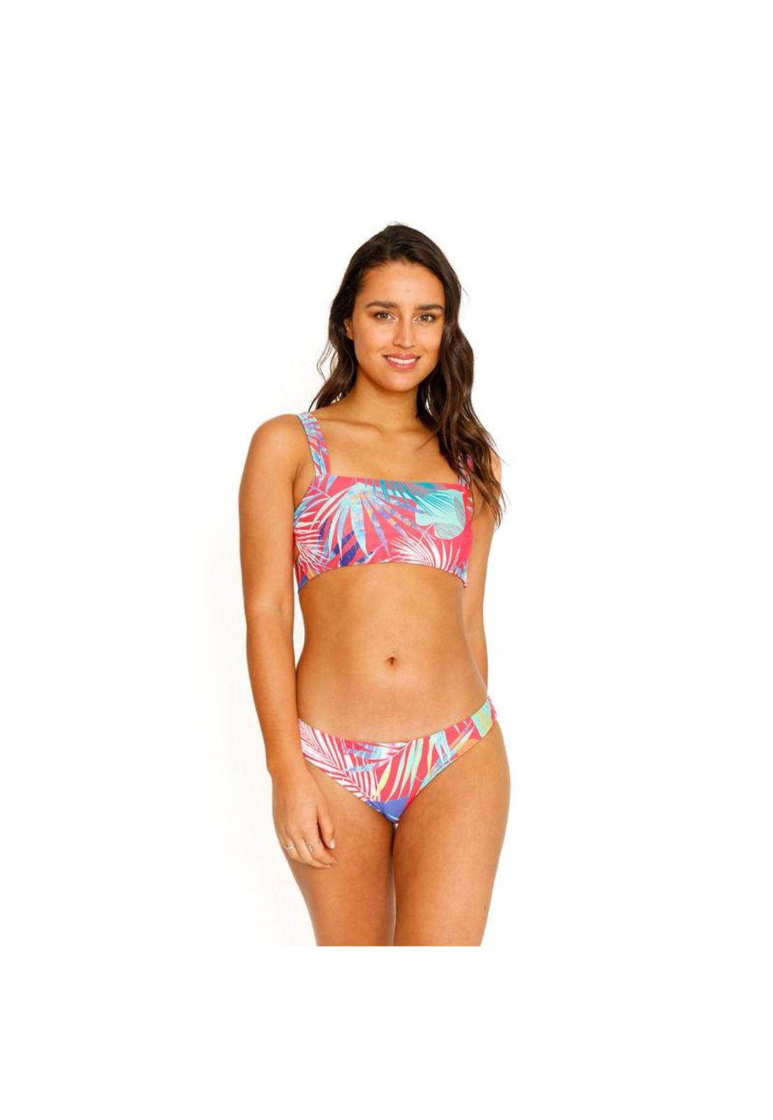 Traje de Baño Bikini Top Two Ways para Mujer Azul-5