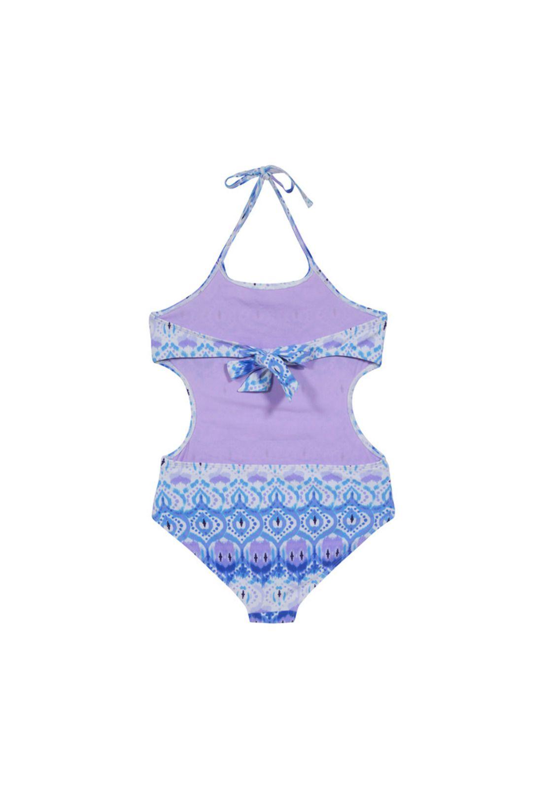 Teens Niña Trikini UV+30 Estampado Vuelos Lila-1