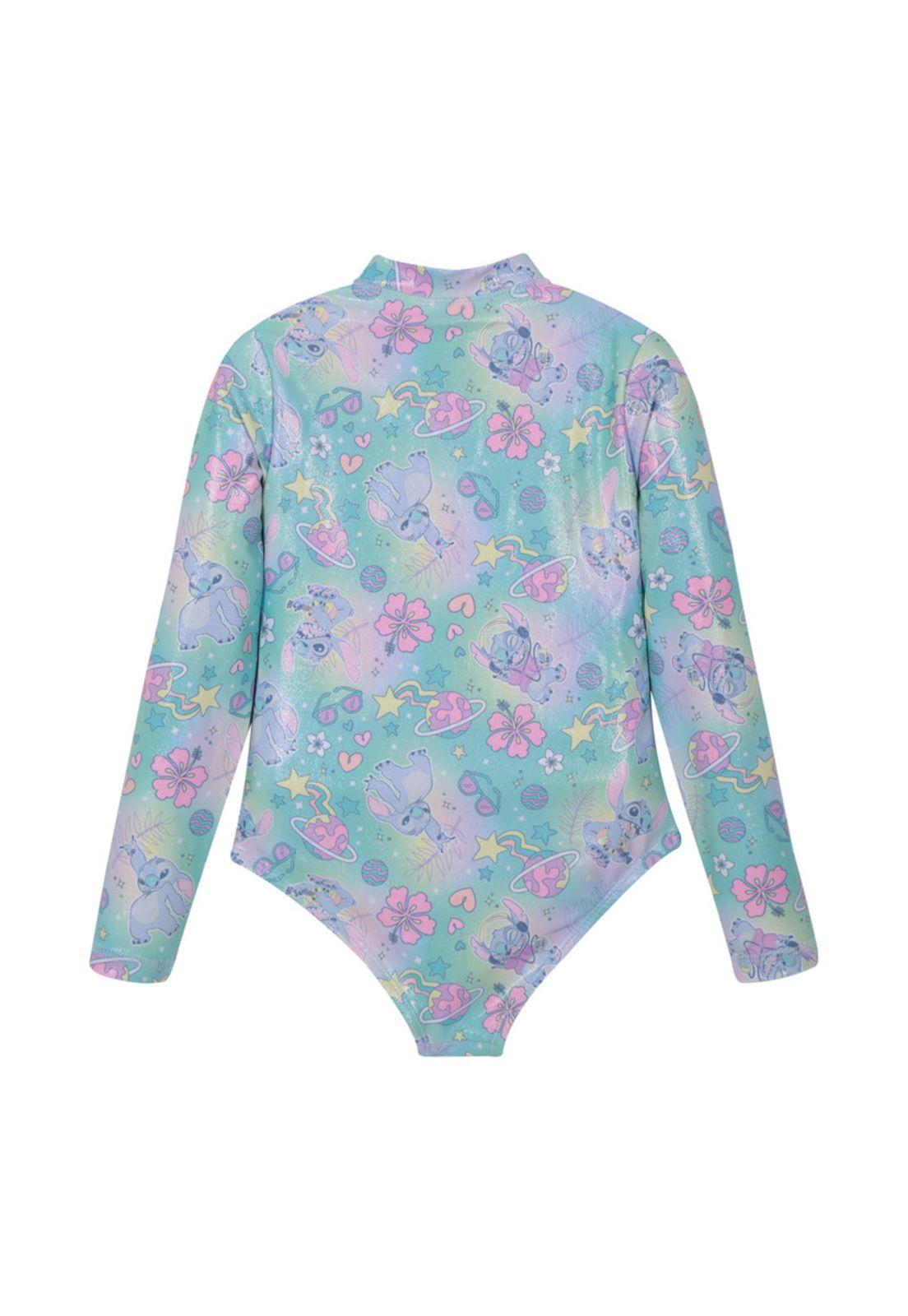 Traje de Baño Niña Entero UV50 M/Larga Stitch Disney-2