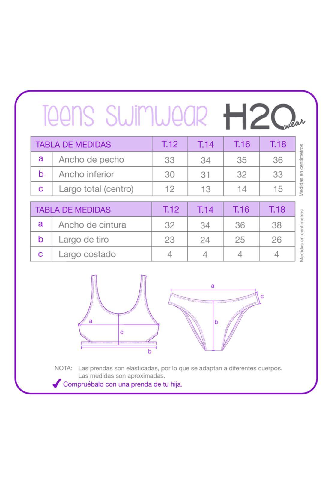 Traje de Baño Niña Teens Bikini UV30+ H2O Wear-2
