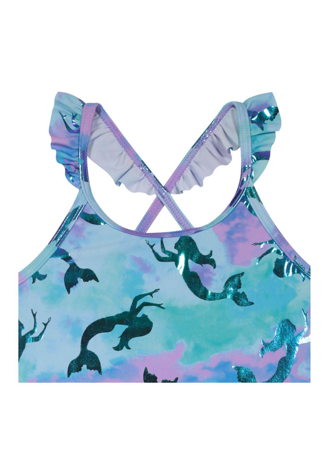 Traje de Baño Niña Entero UV30+ H2O Wear Turquesa-2