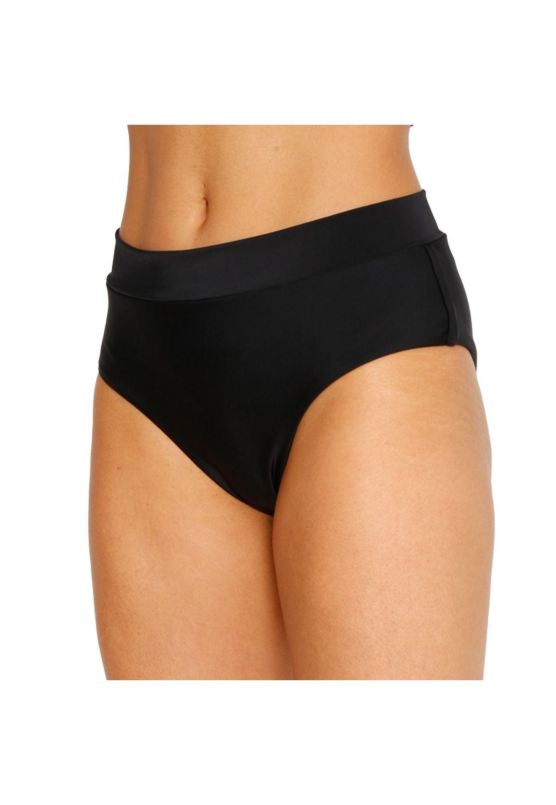 Traje de Baño Calzon Alto para Mujer Negro-2