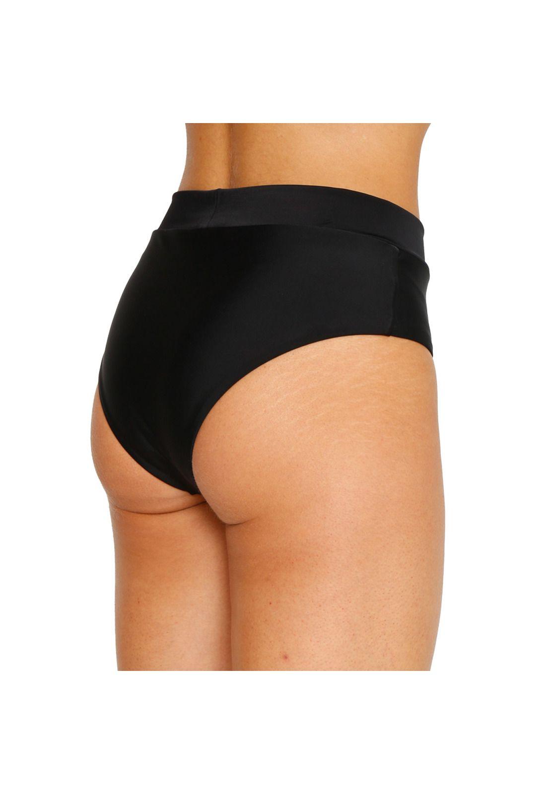 Traje de Baño Calzon Alto para Mujer Negro-4