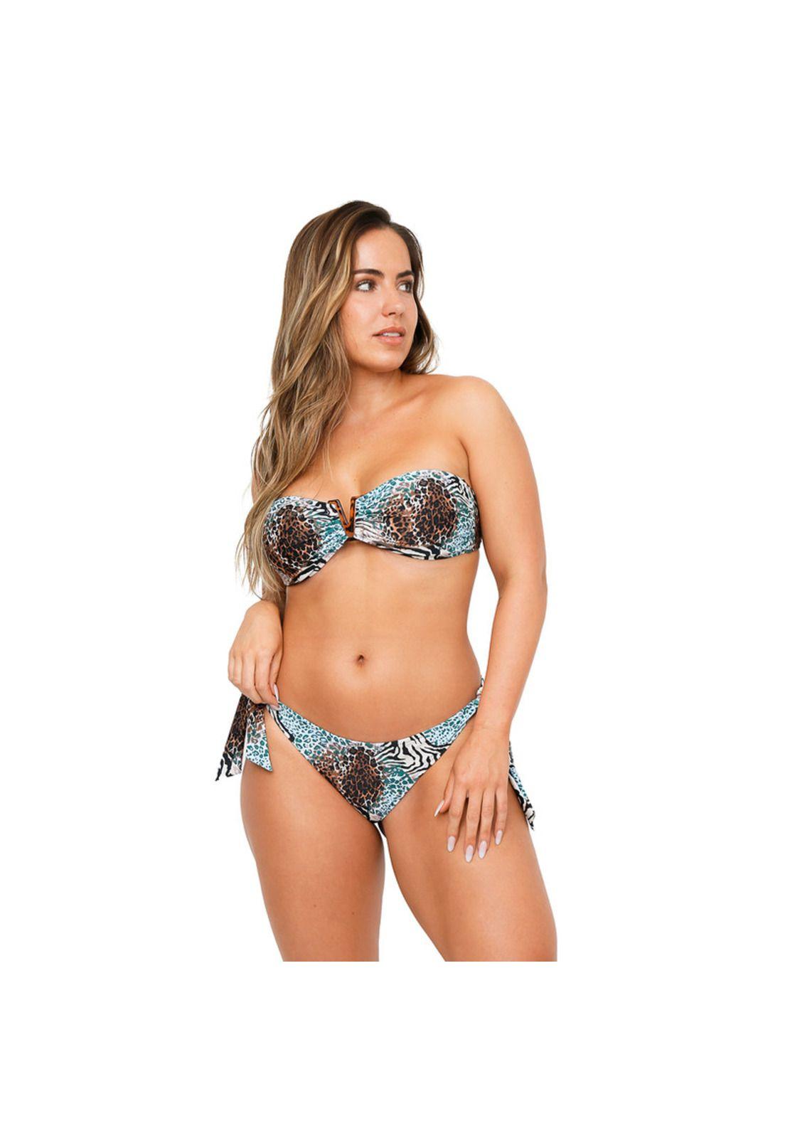 Traje de Baño Mujer Bikini Strapples Greta H2O Wear Beige-1