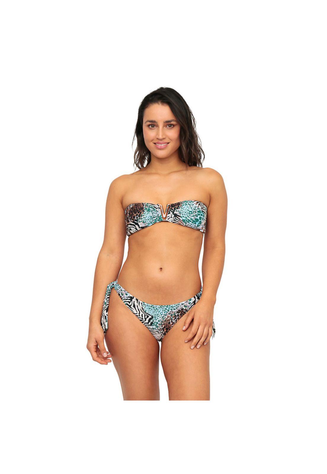 Traje de Baño Mujer Bikini Strapples Greta H2O Wear Beige-6