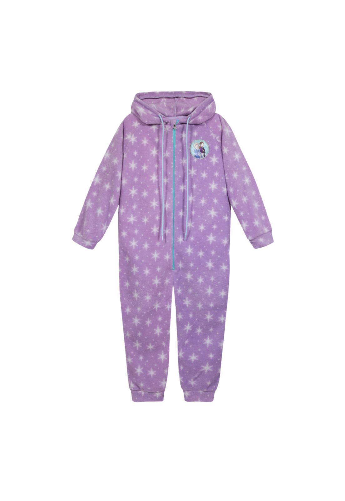 Pijama Niña Polar Entero Disney Frozen Lila-0