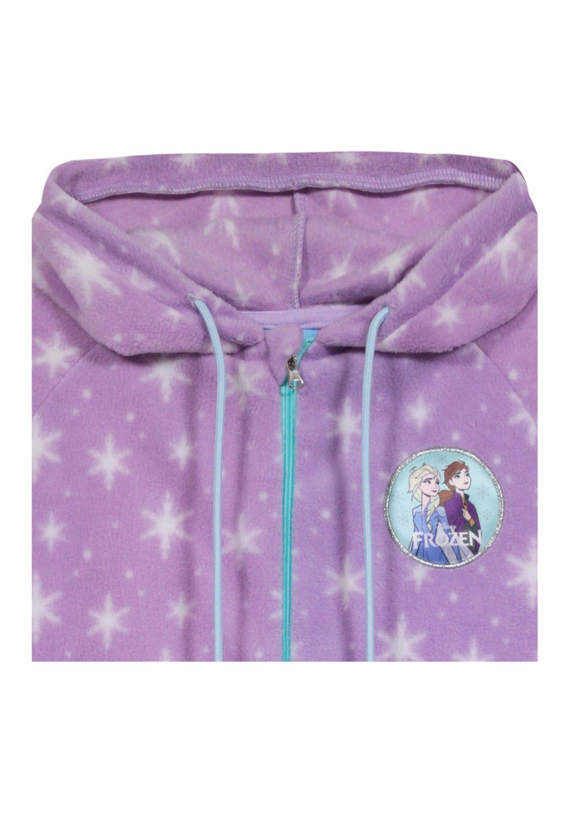 Pijama Niña Polar Entero Disney Frozen Lila-2