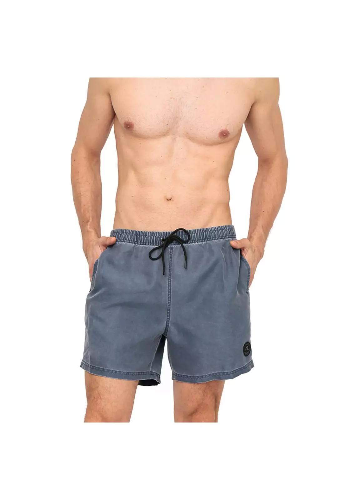 Traje de Baño Hombre Short  Liso Gastado H2O Wear Azul-1